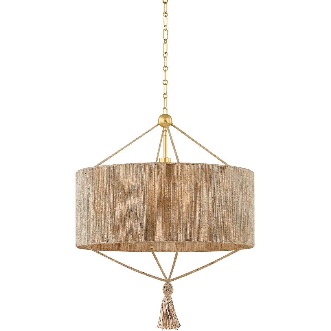 Reyn 1 Light 24 inch Aged Brass Pendant Ceiling Light