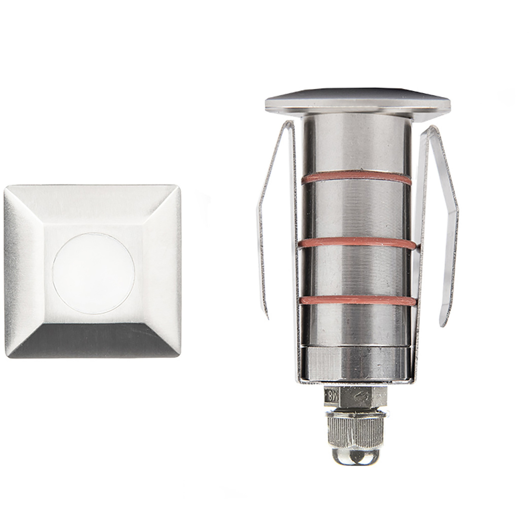 Inground Indicator Light 12 2 watt Stainless Steel Path Indicator Light in 2700K Warm LED, WAC Landscape