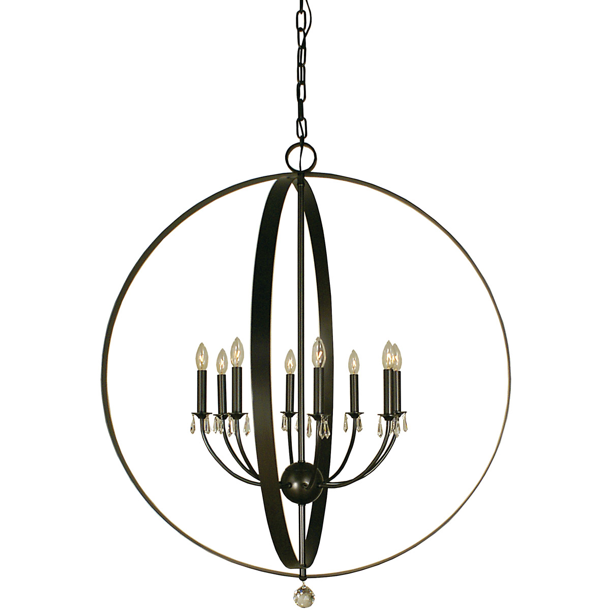 Constellation 8 Light 38 inch Mahogany Bronze Foyer Chandelier Ceiling Light