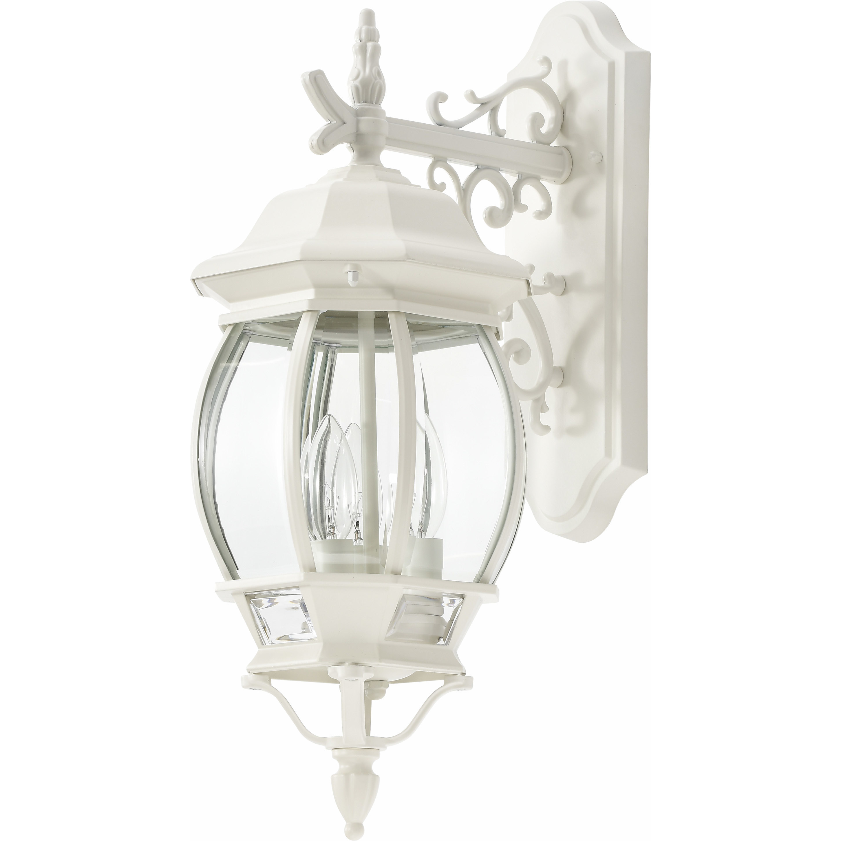Nuvo 60-891 Central Park 22.75 inch White Outdoor Wall Lantern