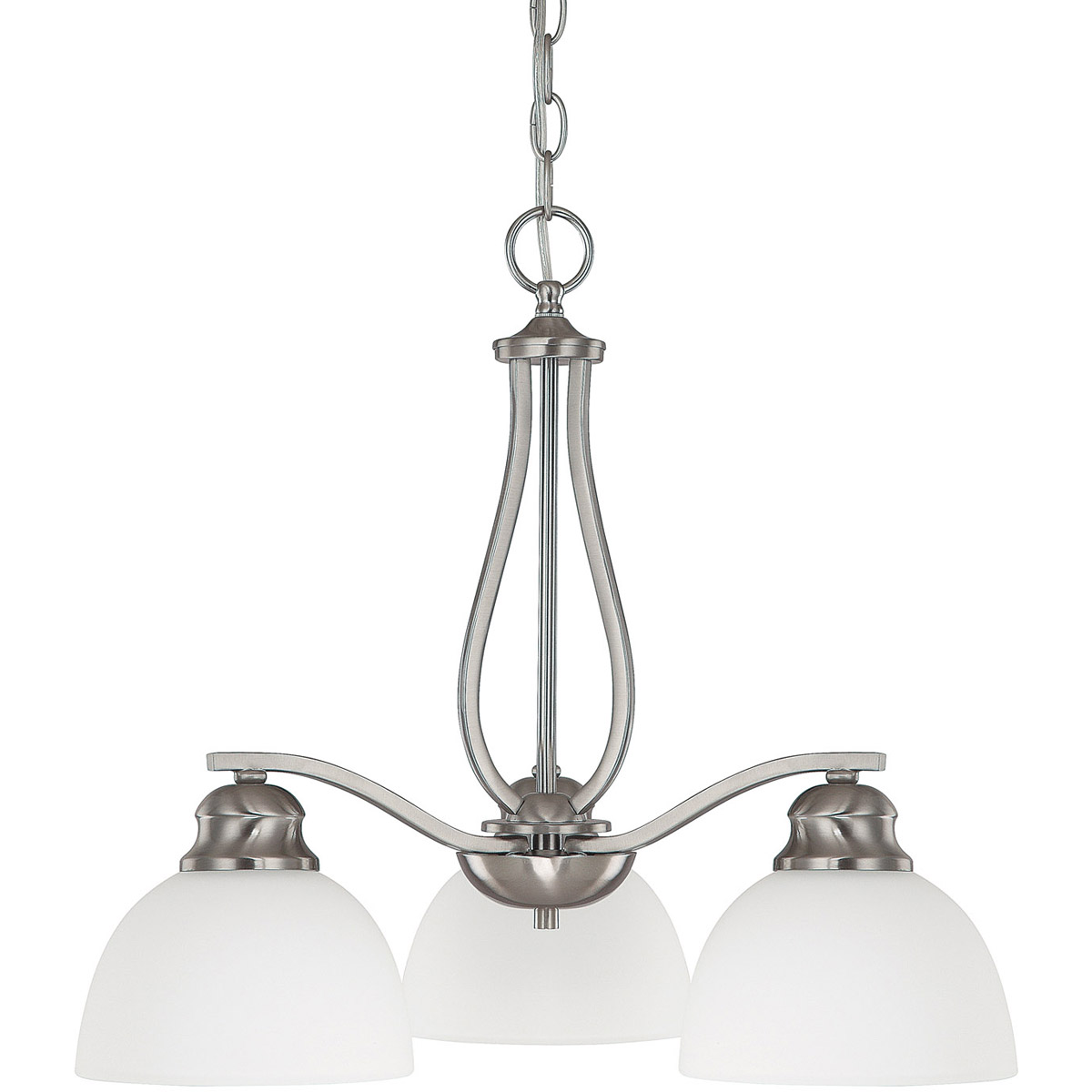Esme 3 Light 21 inch Brushed Nickel Chandelier Ceiling Light
