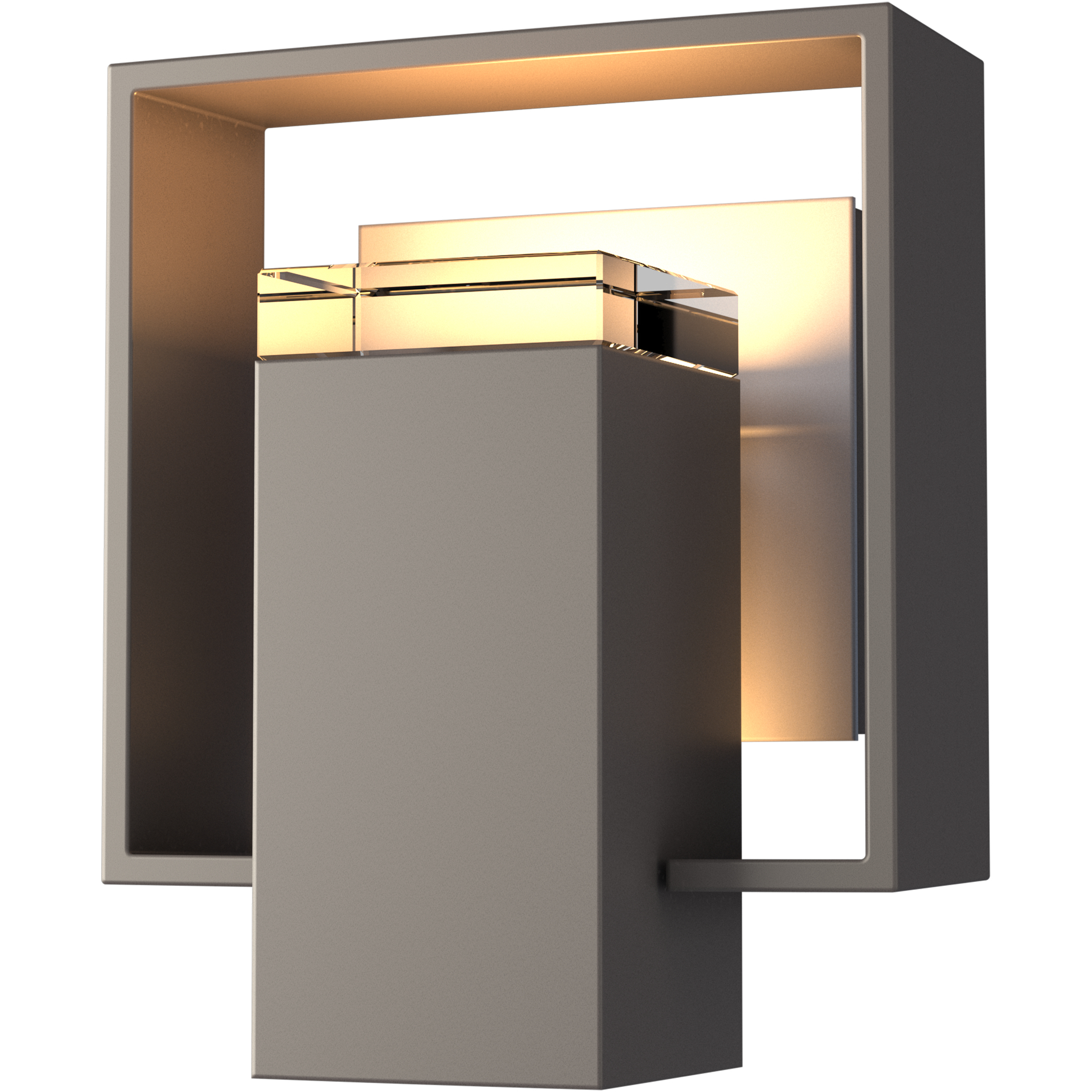 Shadow Box 1 Light 8.5 inch Coastal Dark Smoke and Coastal Burnished Steel Outdoor Sconce in Coastal Dark Smoke/Coastal Burnished Steel, Small