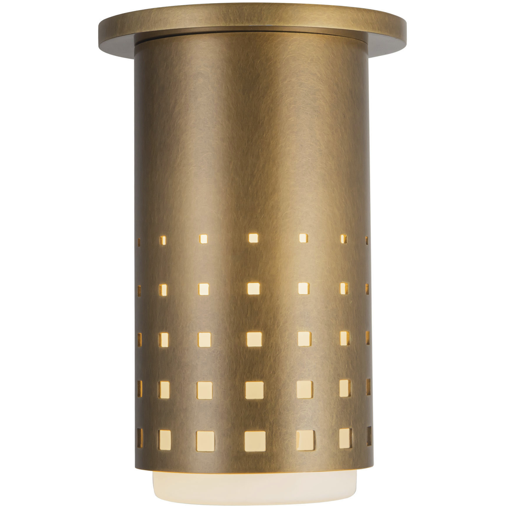 Astoria 1 Light 4.63 inch Vintage Brass Semi-Flush Mount Ceiling Light