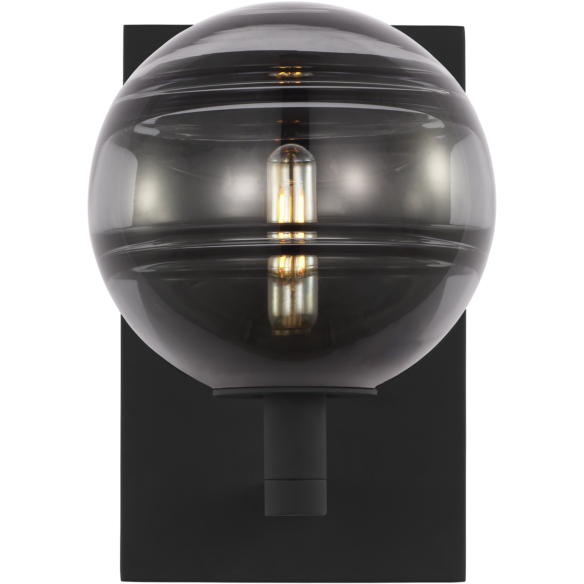 Sean Lavin Sedona 1 Light 7.2 inch Nightshade Black Wall Sconce Wall Light in Transparent Smoke Glass, No Lamp Included