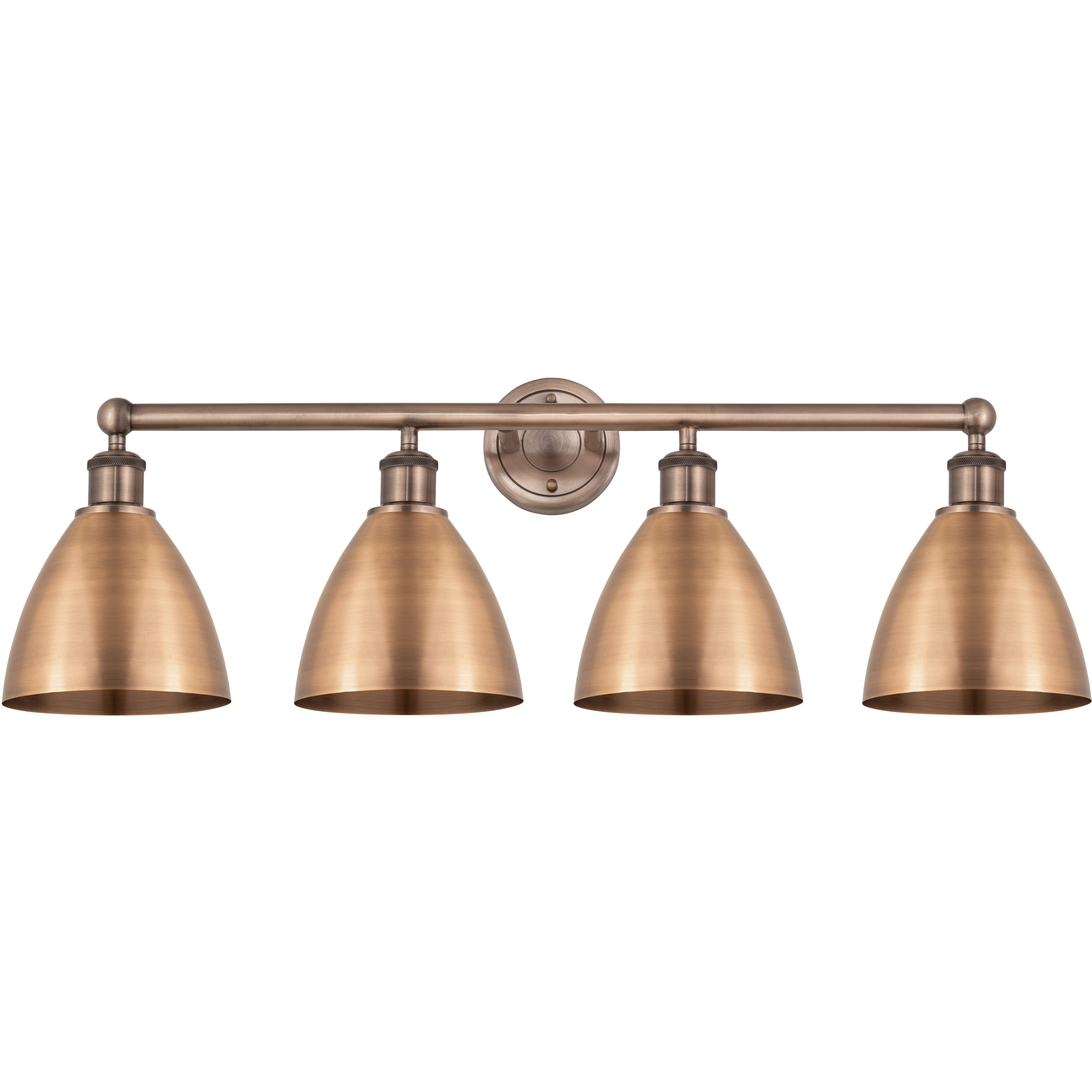 Metal Bristol 4 Light 34.5 inch Antique Copper Bath Vanity Light Wall Light