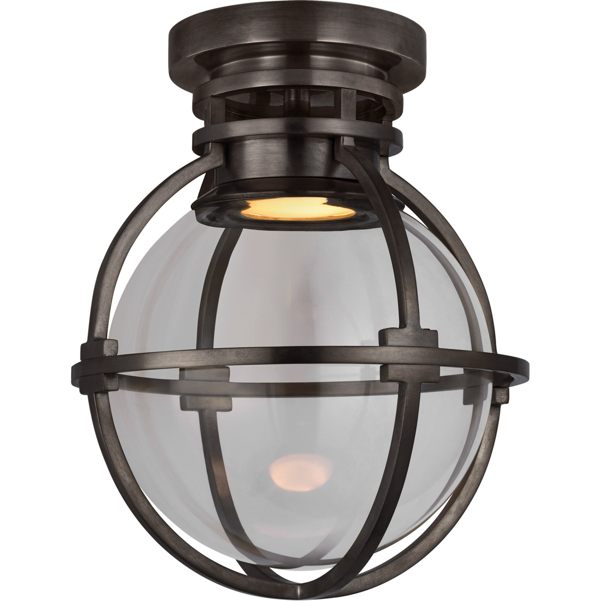 Chapman & Myers Gracie LED 10 inch Bronze Flush Mount Ceiling Light