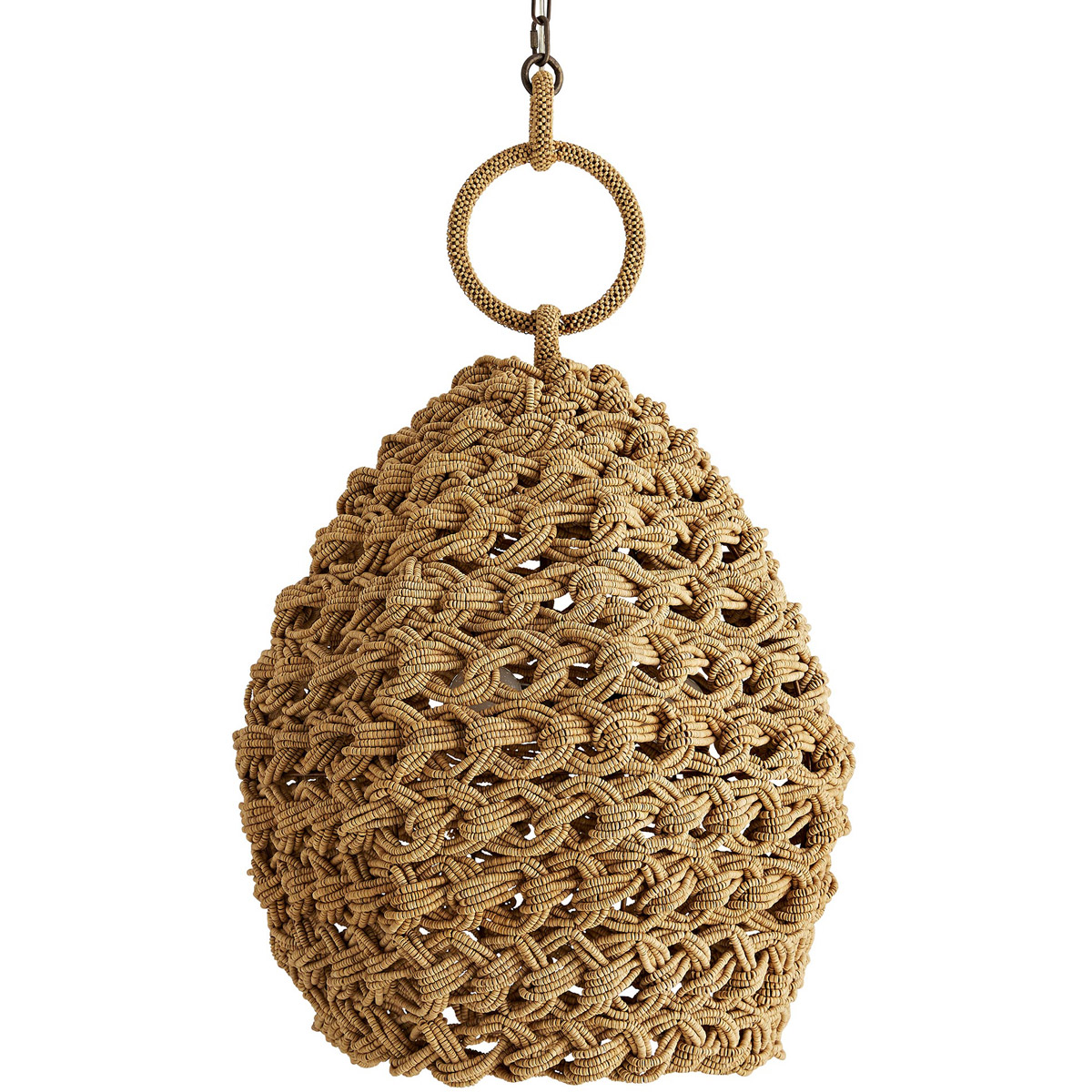 Saxon 3 Light 24 inch Natural and Natural Iron Pendant Ceiling Light