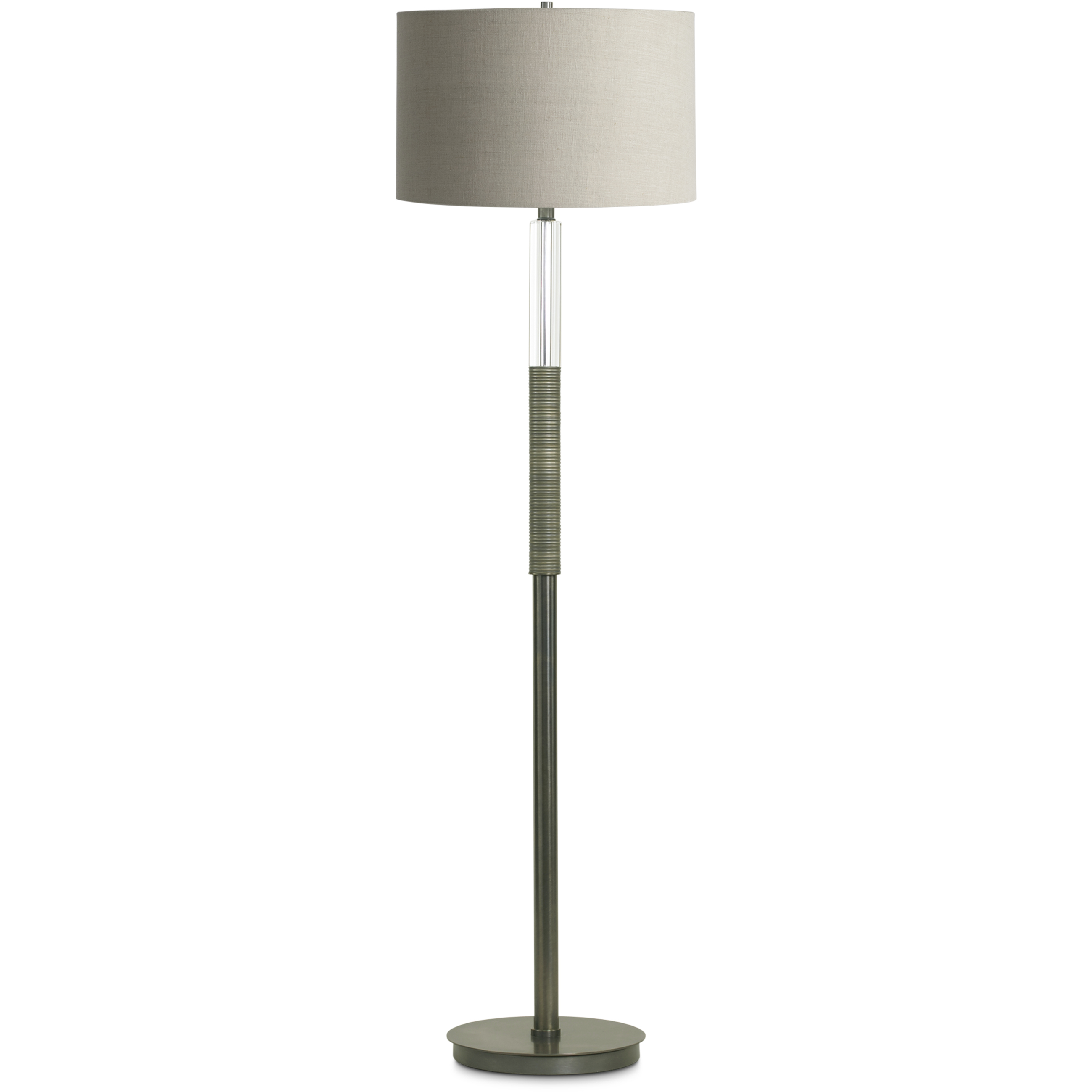 Atlantic 61.75 inch 150.00 watt Bronze Floor Lamp Portable Light, Finely Ribbed Surface