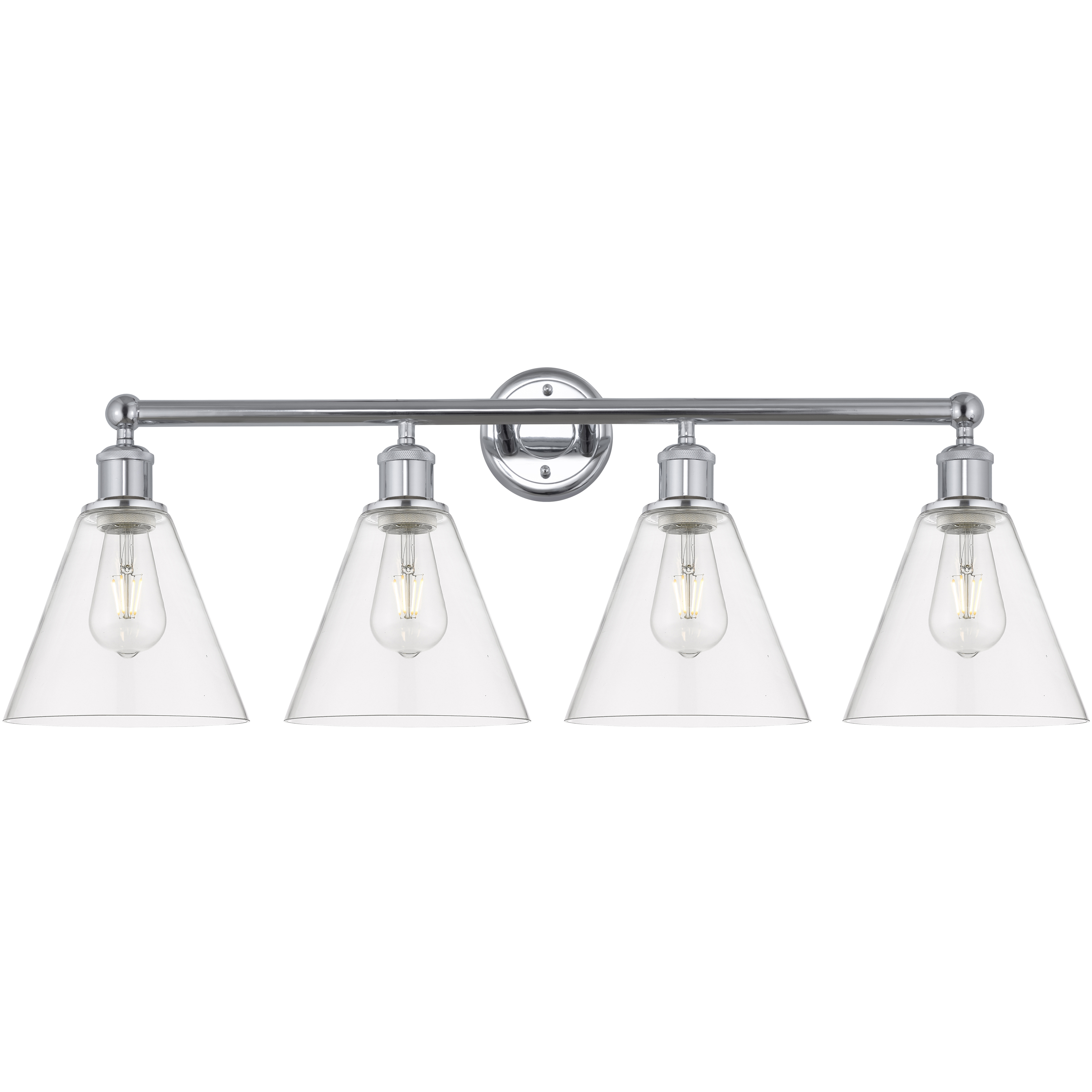 Berkshire 4 Light 35 inch Polished Chrome Bath Vanity Light Wall Light in Clear