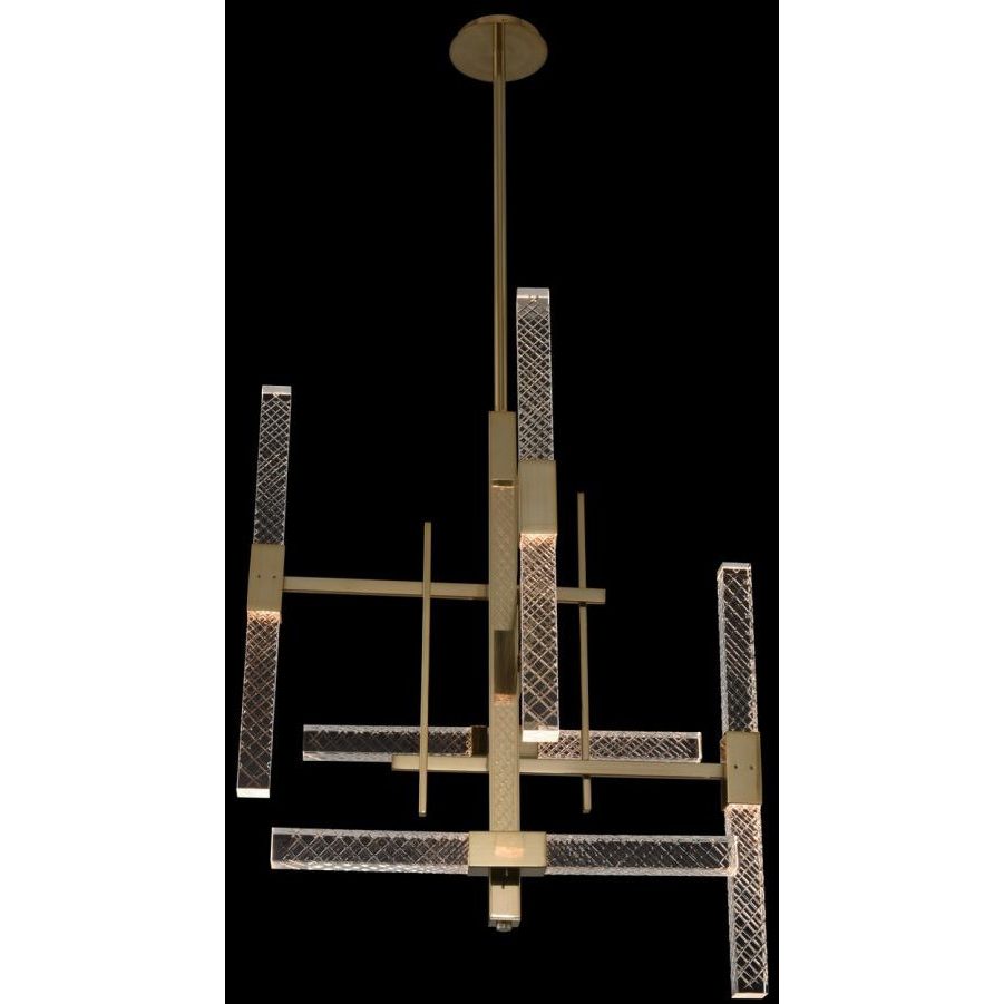 Apollo LED 26 inch Brushed Champagne Gold Chandelier Ceiling Light