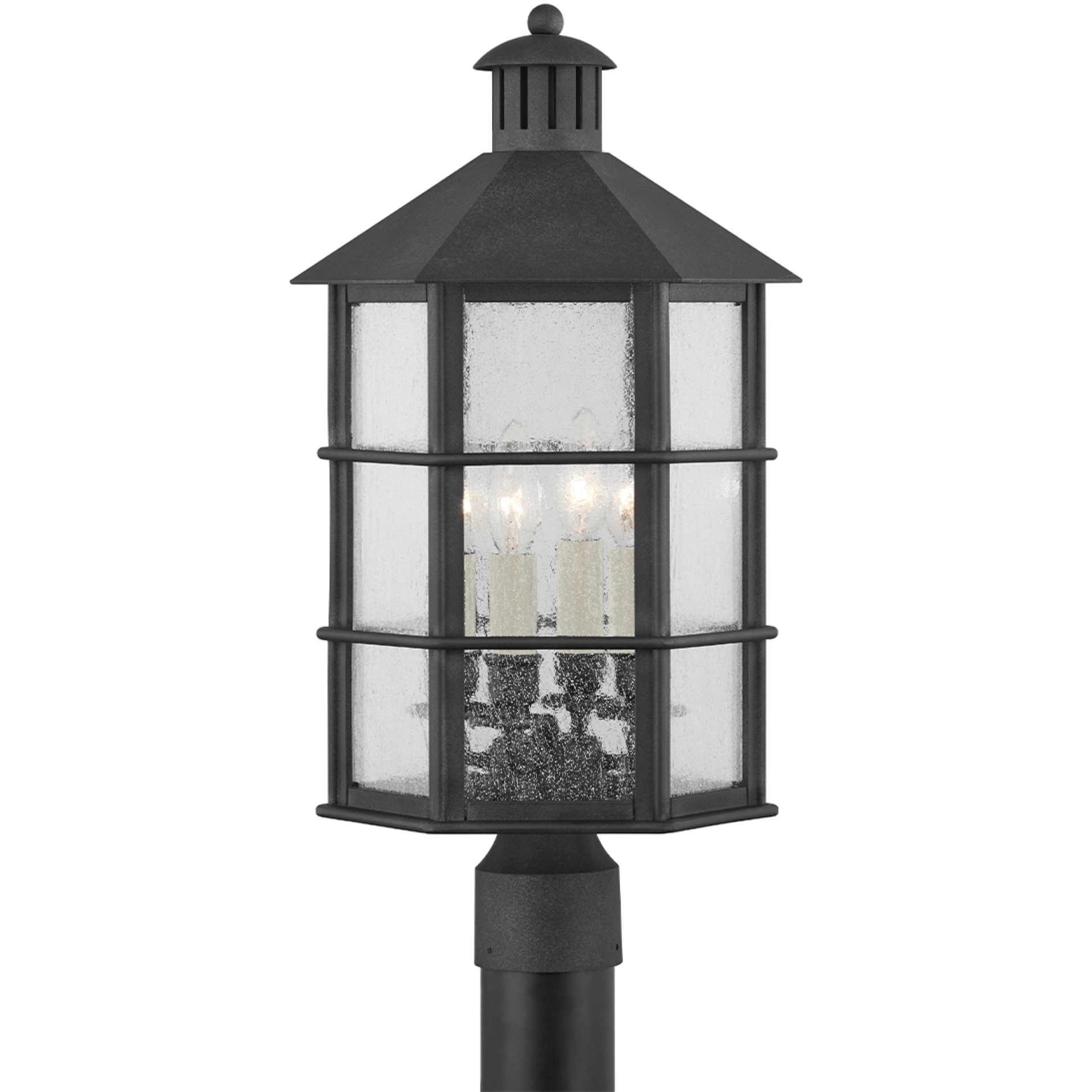 Lake County 4 Light 21 inch French Iron Post