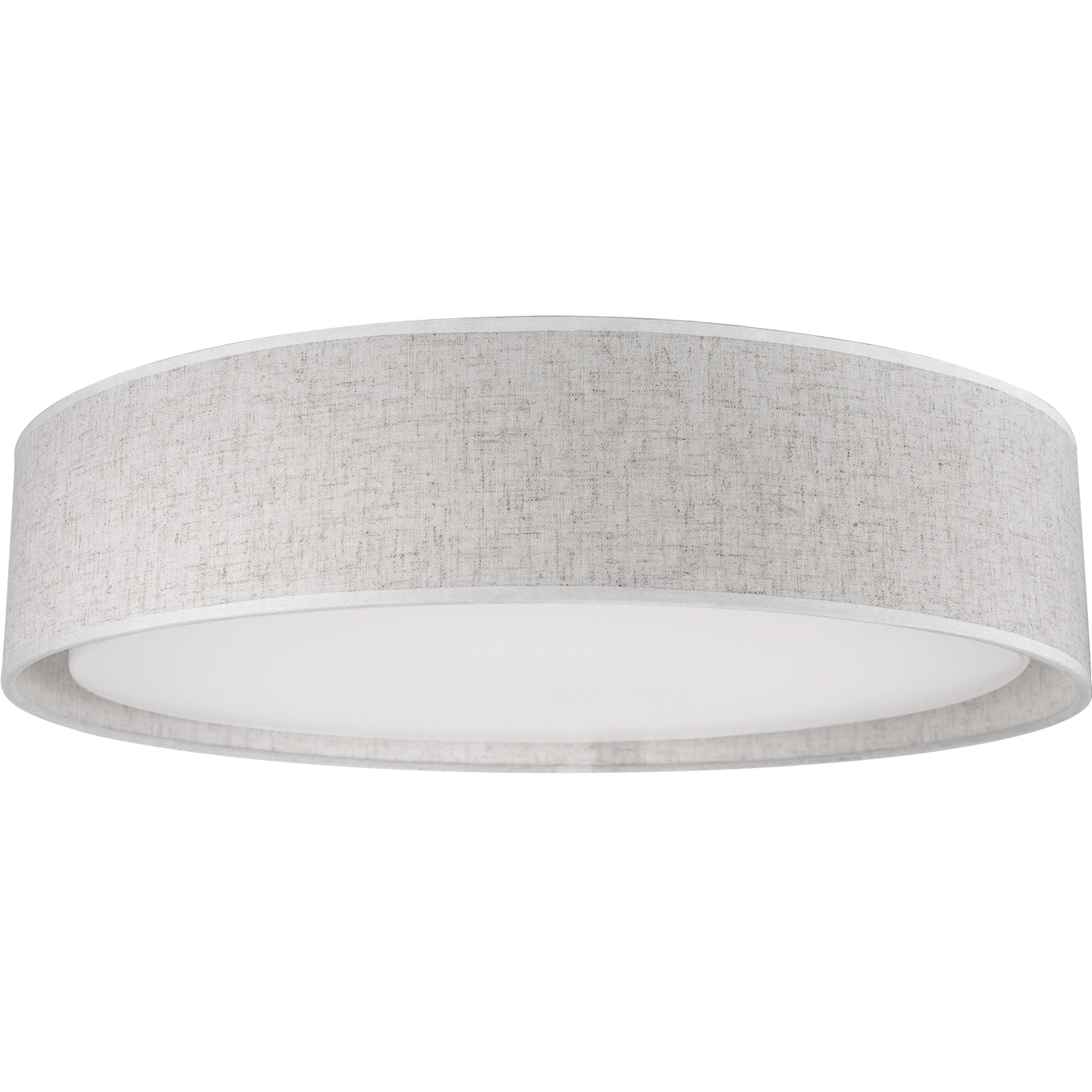 Dalton LED 20 inch Beige Flush Mount Ceiling Light in Textured Linen Shade