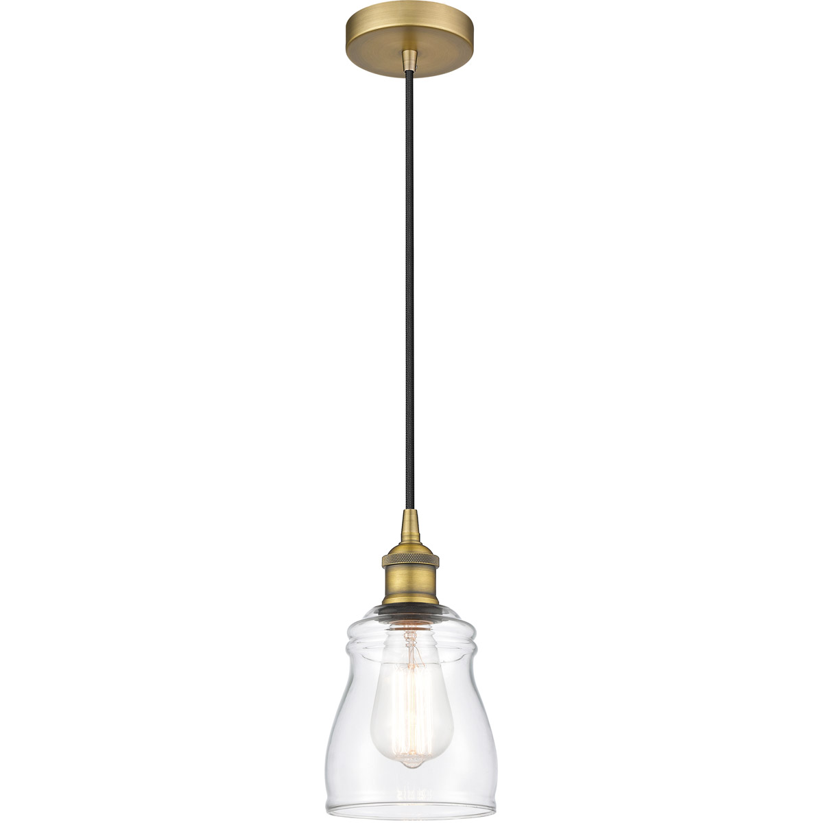 Edison Ellery LED 5 inch Brushed Brass Mini Pendant Ceiling Light