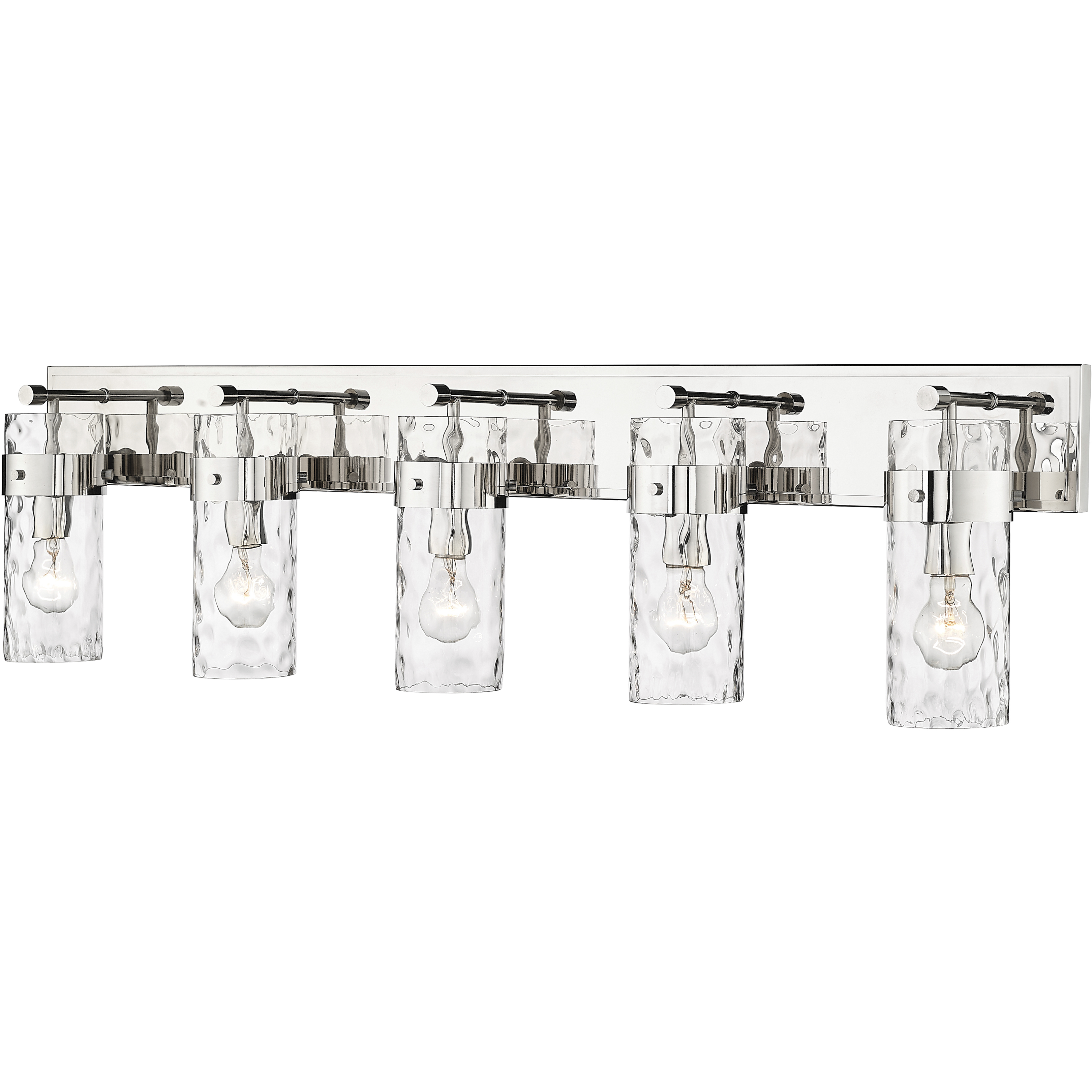 Fontaine 5 Light 44 inch Polished Nickel Vanity Wall Light