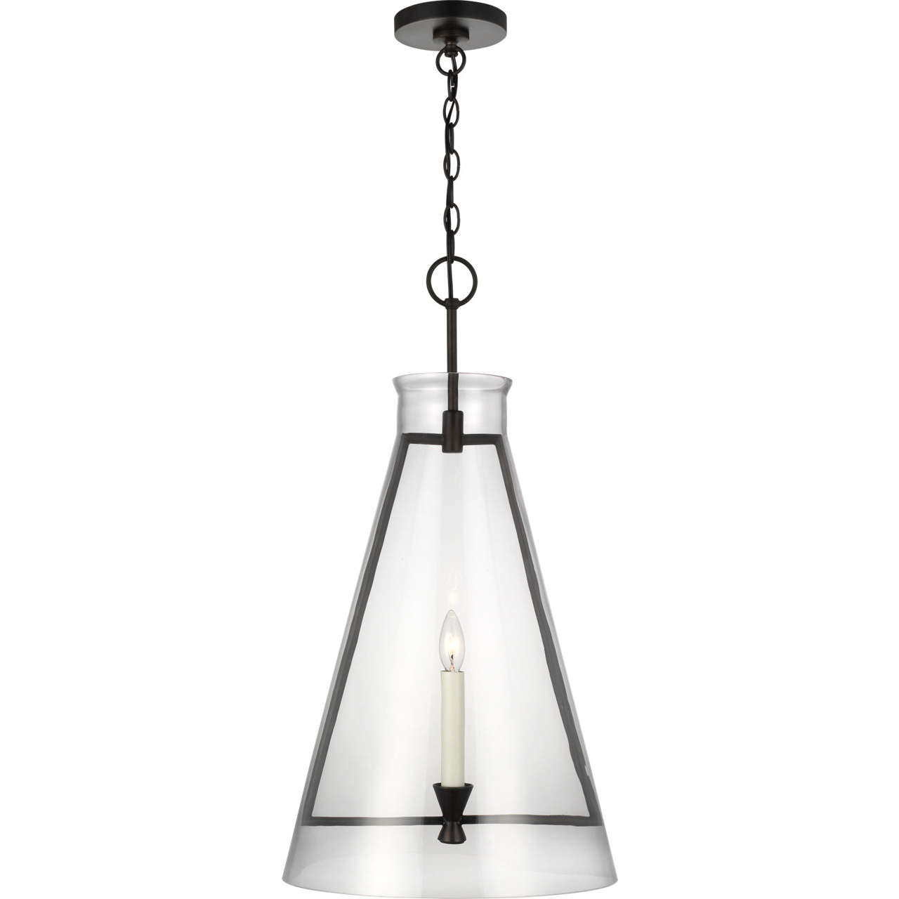 C&M by Chapman & Myers Keystone 1 Light 16 inch Aged Iron Pendant Ceiling Light