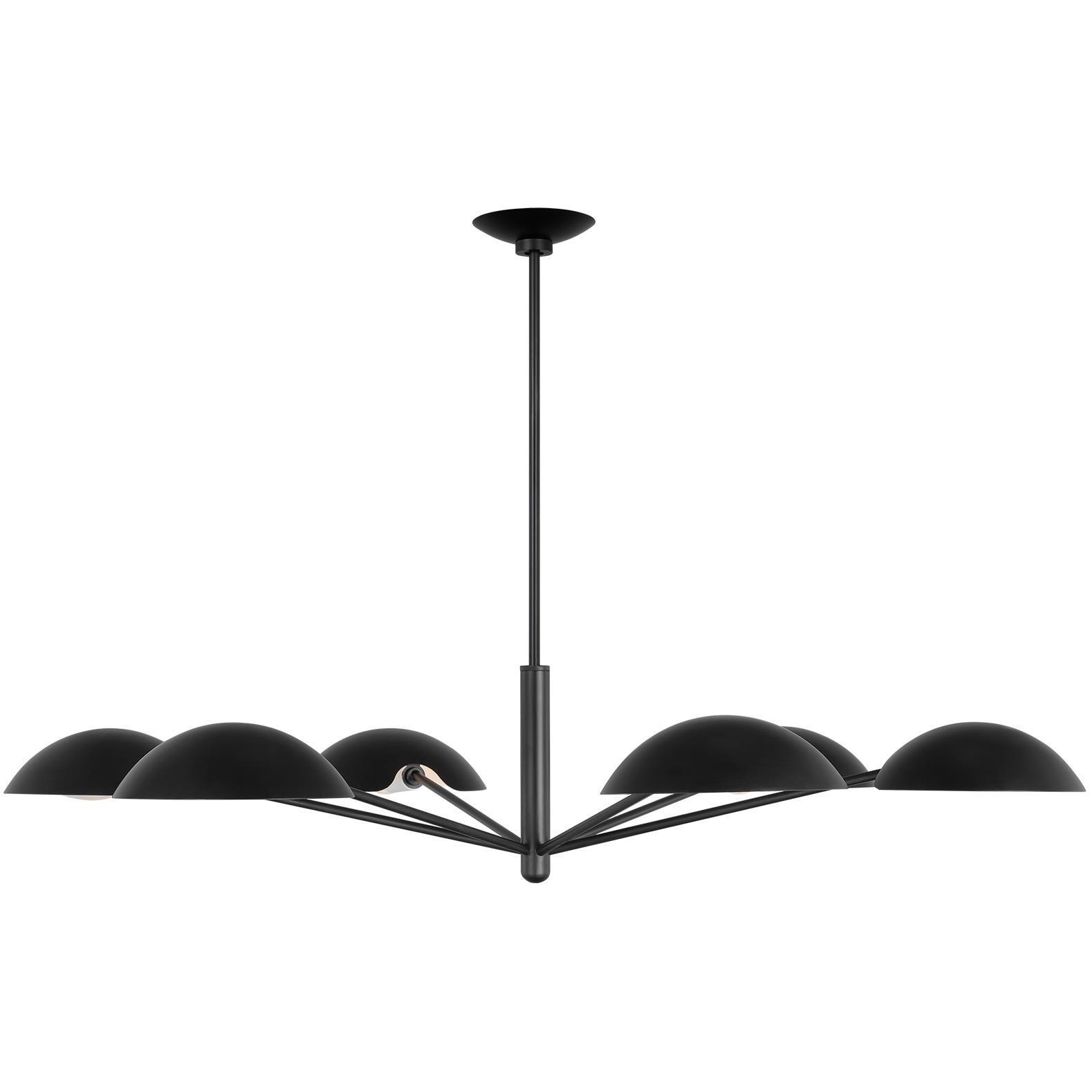 ED Ellen DeGeneres Nevel 6 Light 40 inch Aged Iron Chandelier Ceiling Light