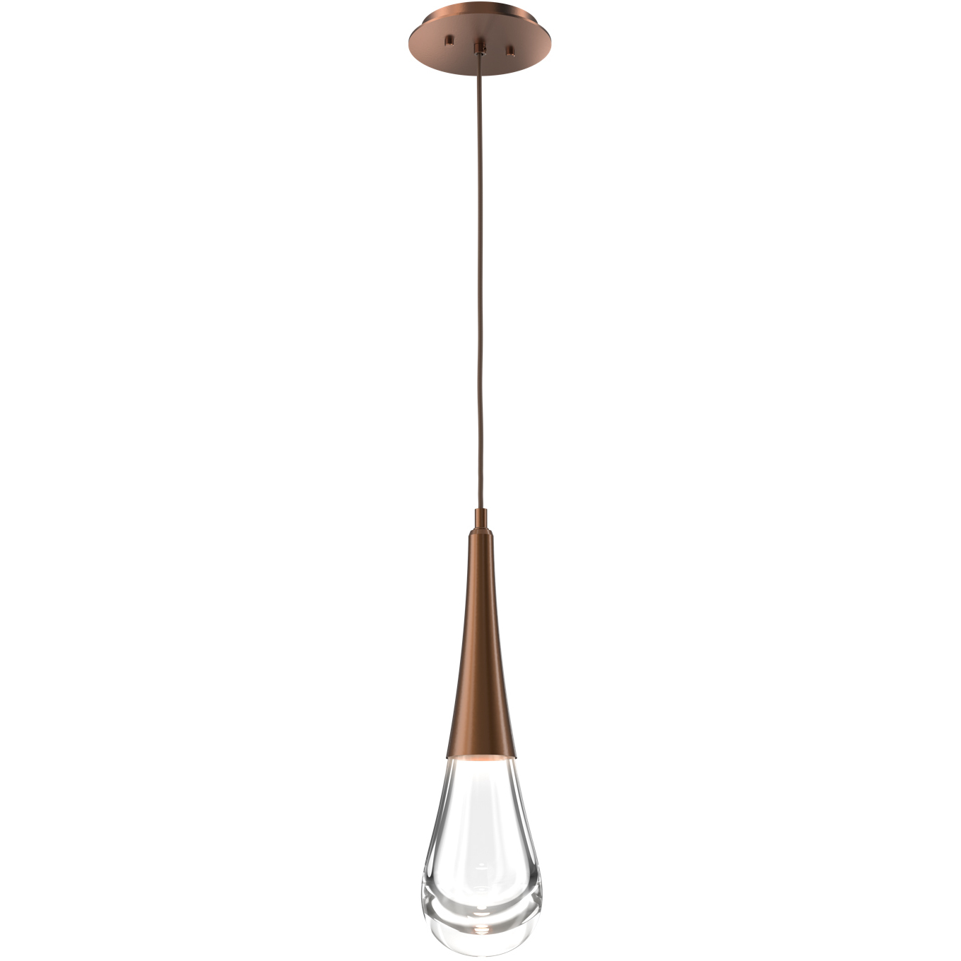 Rain Drop LED 6 inch Burnished Bronze Pendant Ceiling Light in 3000K LED