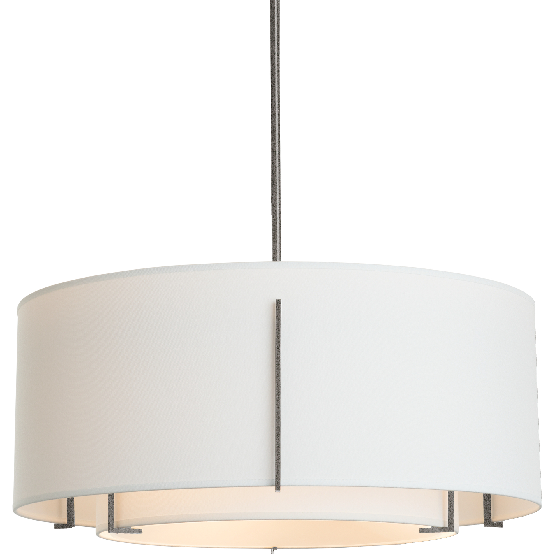 Exos 3 Light 28 inch Black Pendant Ceiling Light in Natural Anna, Large