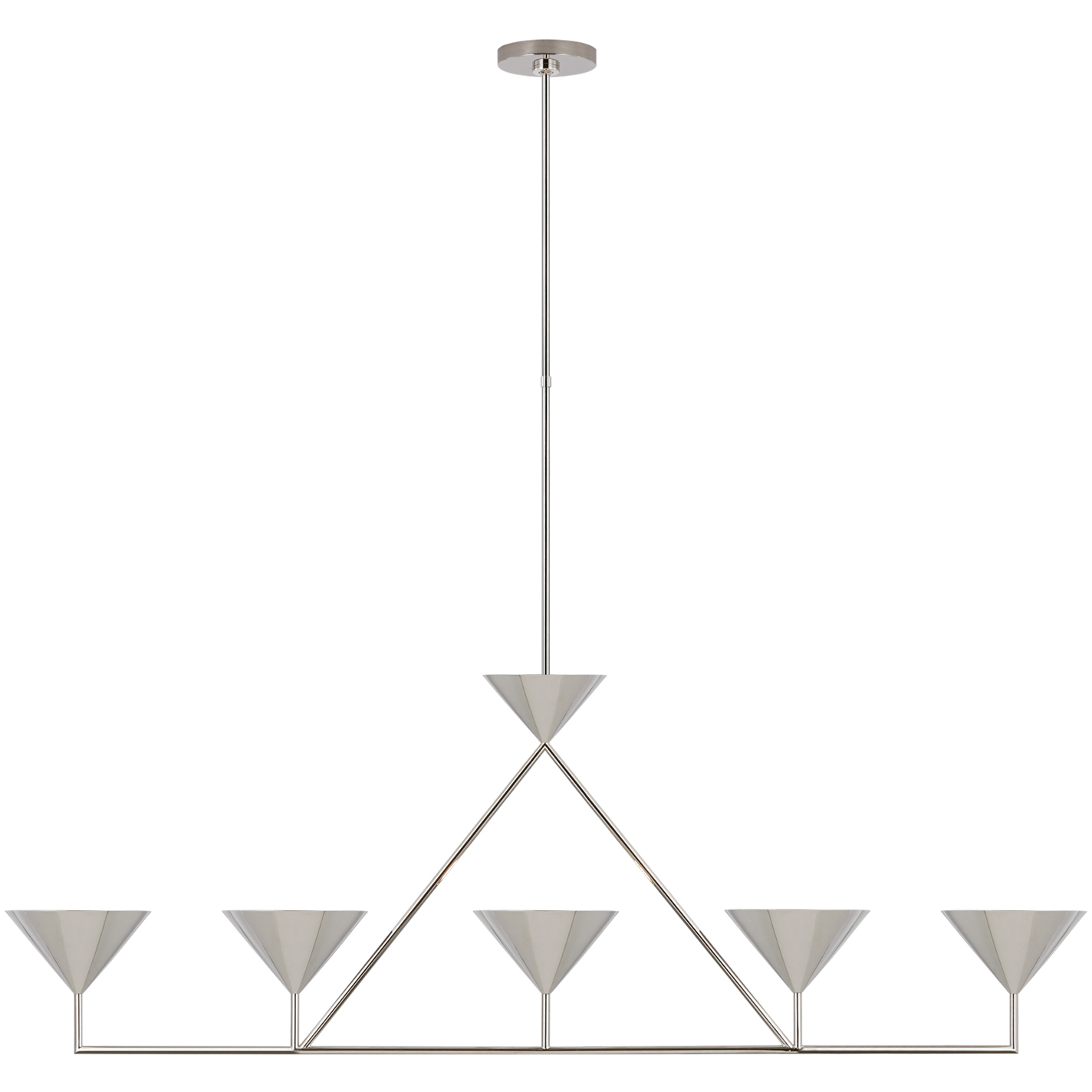 Paloma Contreras Orsay LED 60.25 inch Polished Nickel Linear Chandelier Ceiling Light, XL