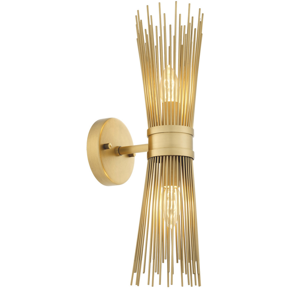 Romeo 2 Light 4.72 inch Antique Brass Wall Lamp Wall Light
