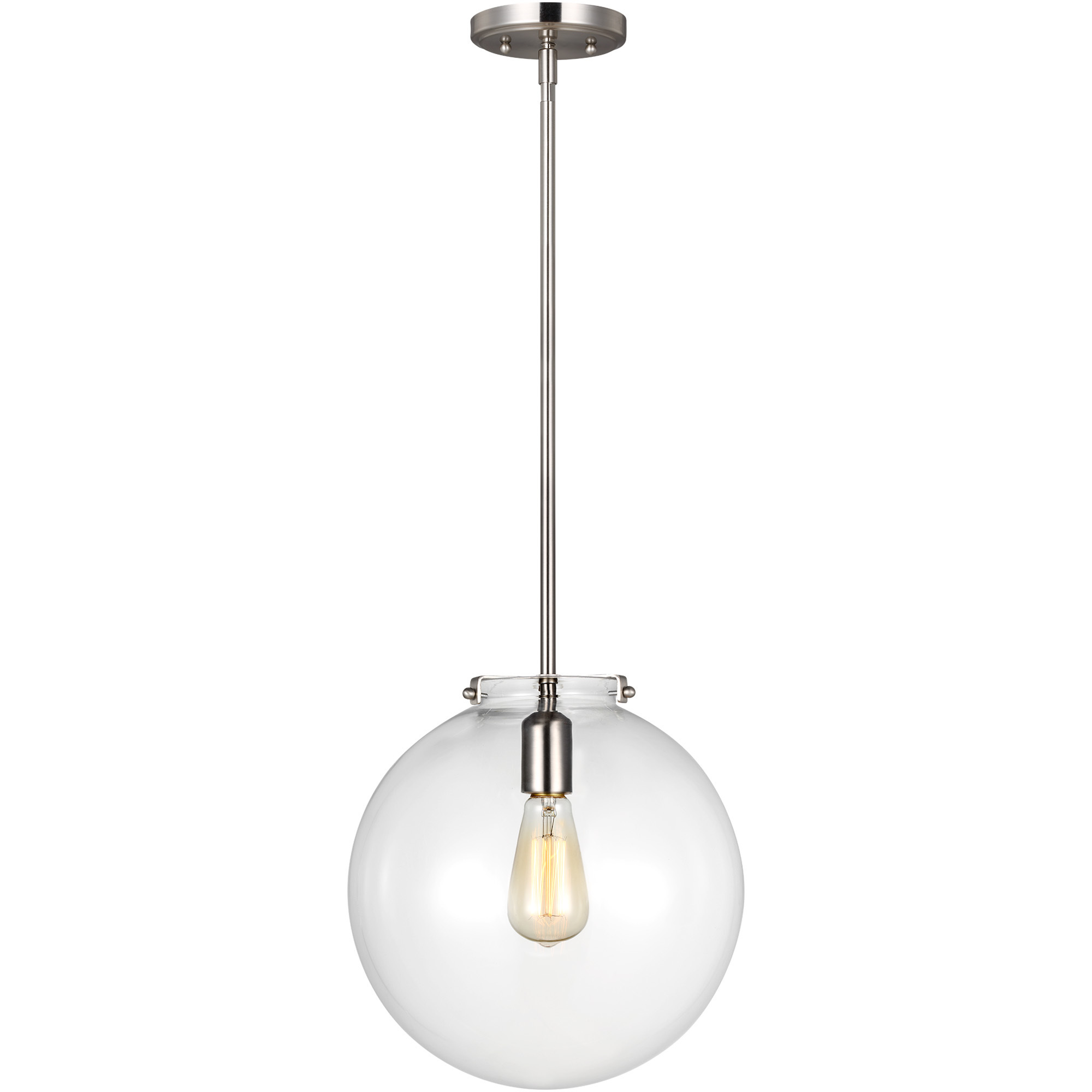 TOB by Thomas O'Brien Kate 1 Light 12 inch Brushed Nickel Pendant Ceiling Light