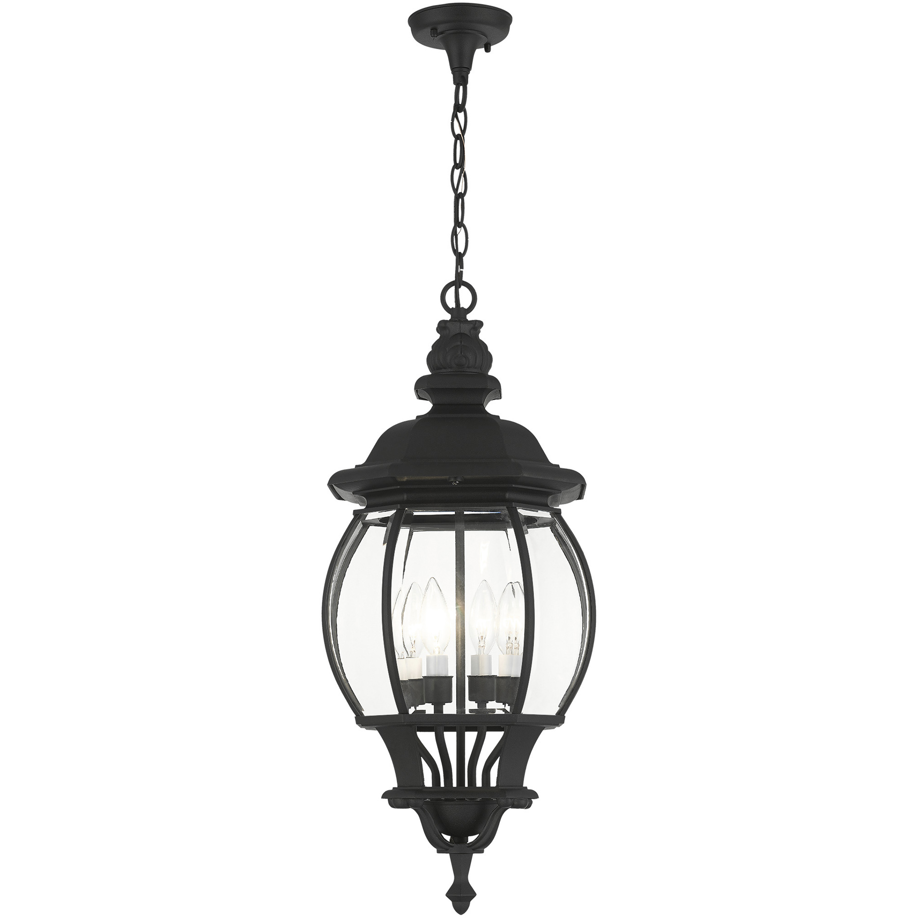Frontenac 4 Light 11.5 inch Textured Black Outdoor Pendant Lantern