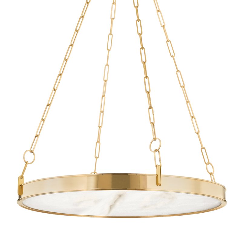Kirby LED 30 inch Aged Brass Chandelier Ceiling Light