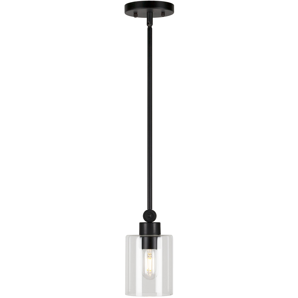 Jayden 1 Light 4.75 inch Black Pendant Ceiling Light