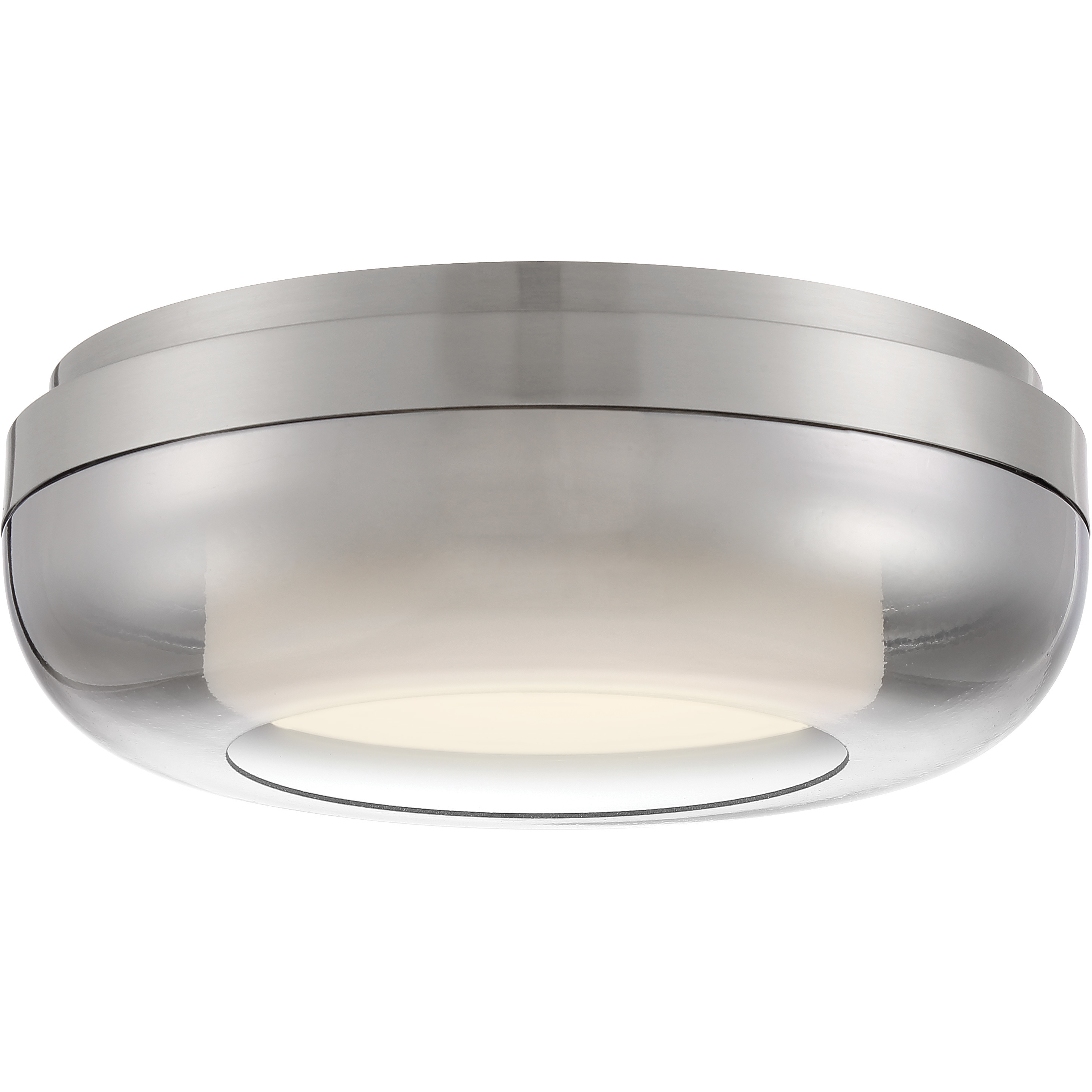 First Encounter Family LED 15 inch Brushed Nickel Flush Mount Ceiling Light