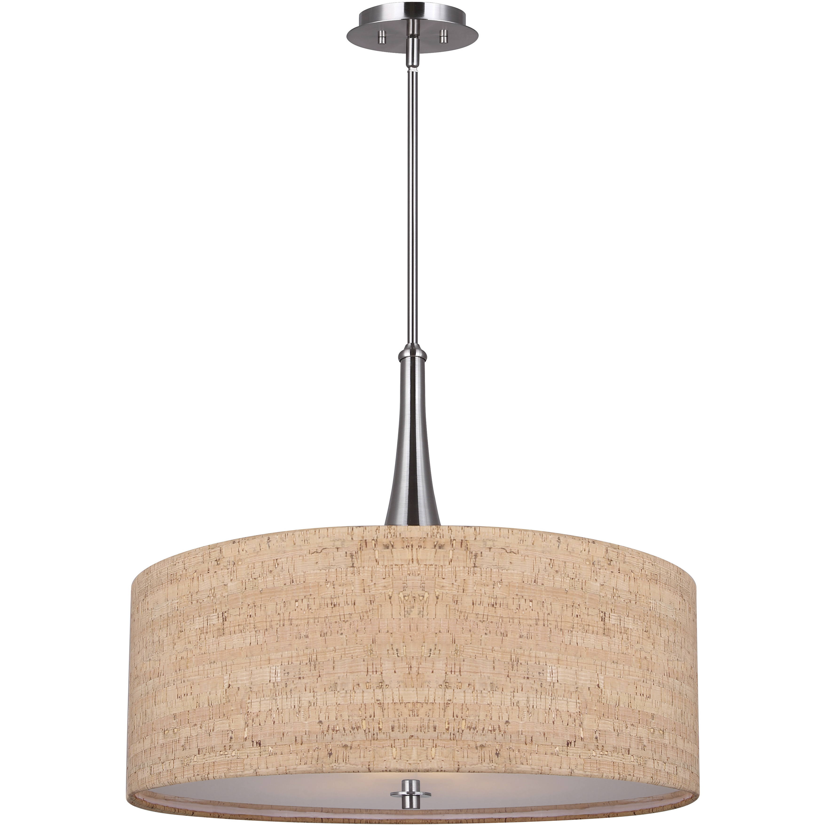 Eden 3 Light 22 inch Brushed Nickel Chandelier Ceiling Light