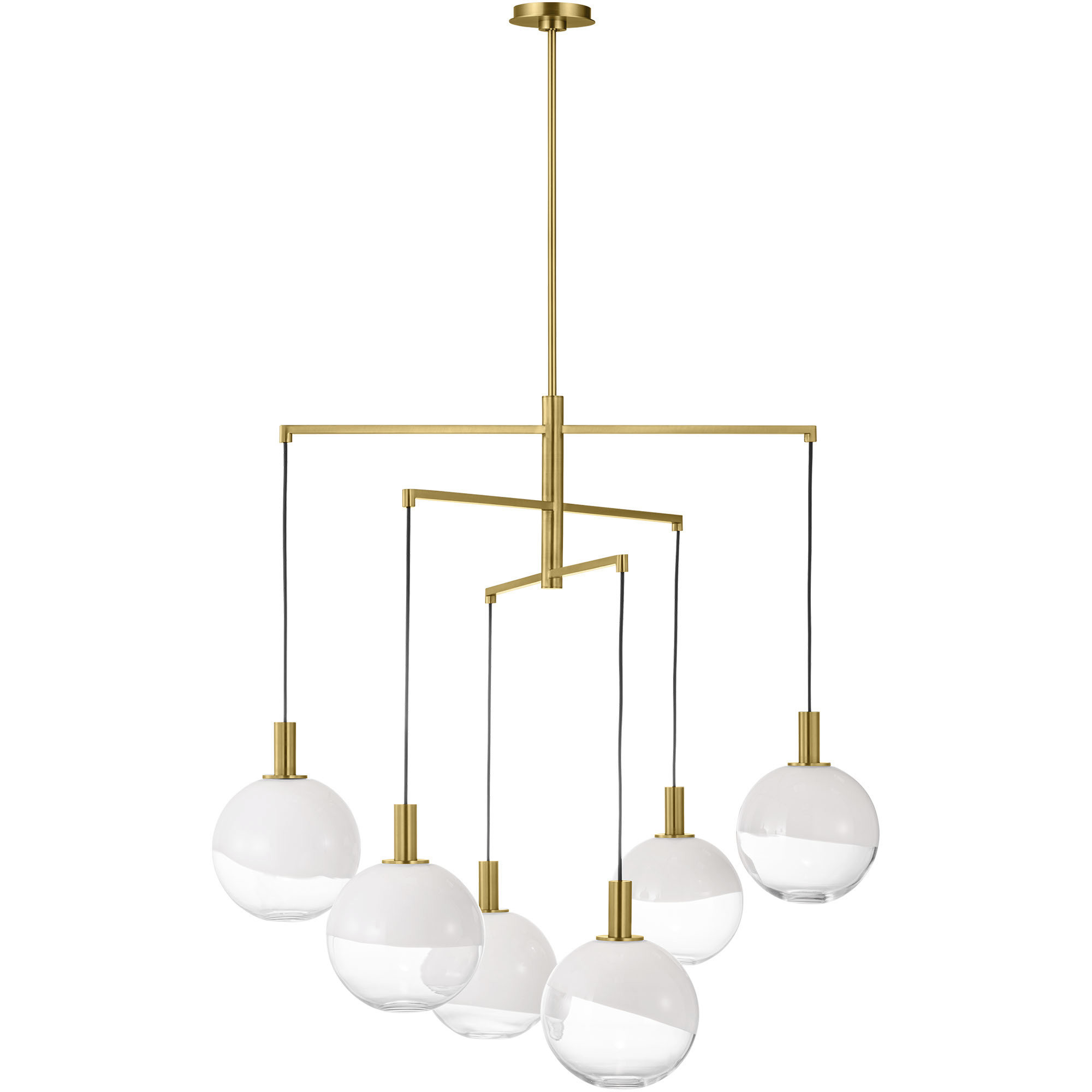 Sean Lavin Torian 6 Light 39.75 inch Burnished Brass Chandelier Ceiling Light