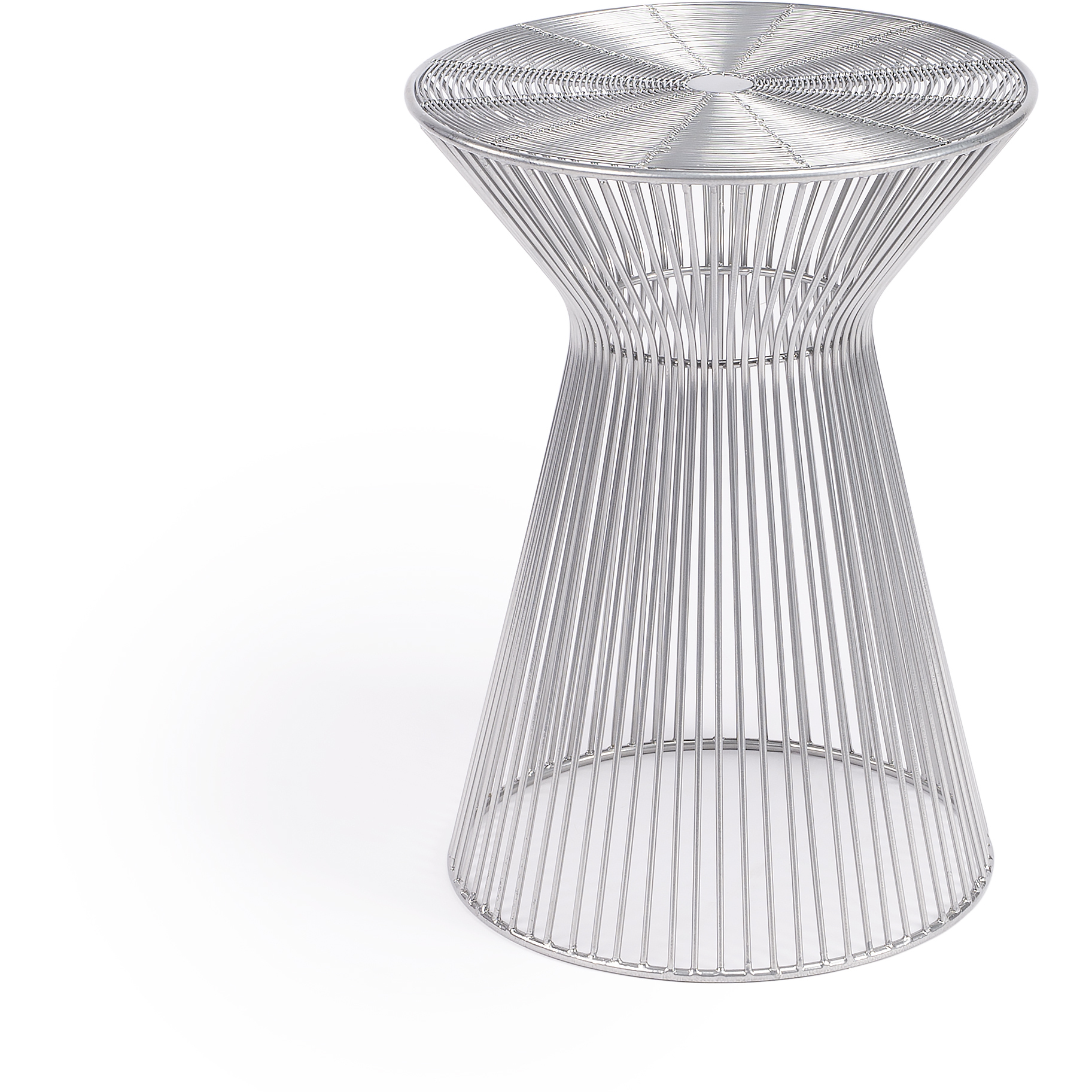 Greeley Silver Metal End or Side Table