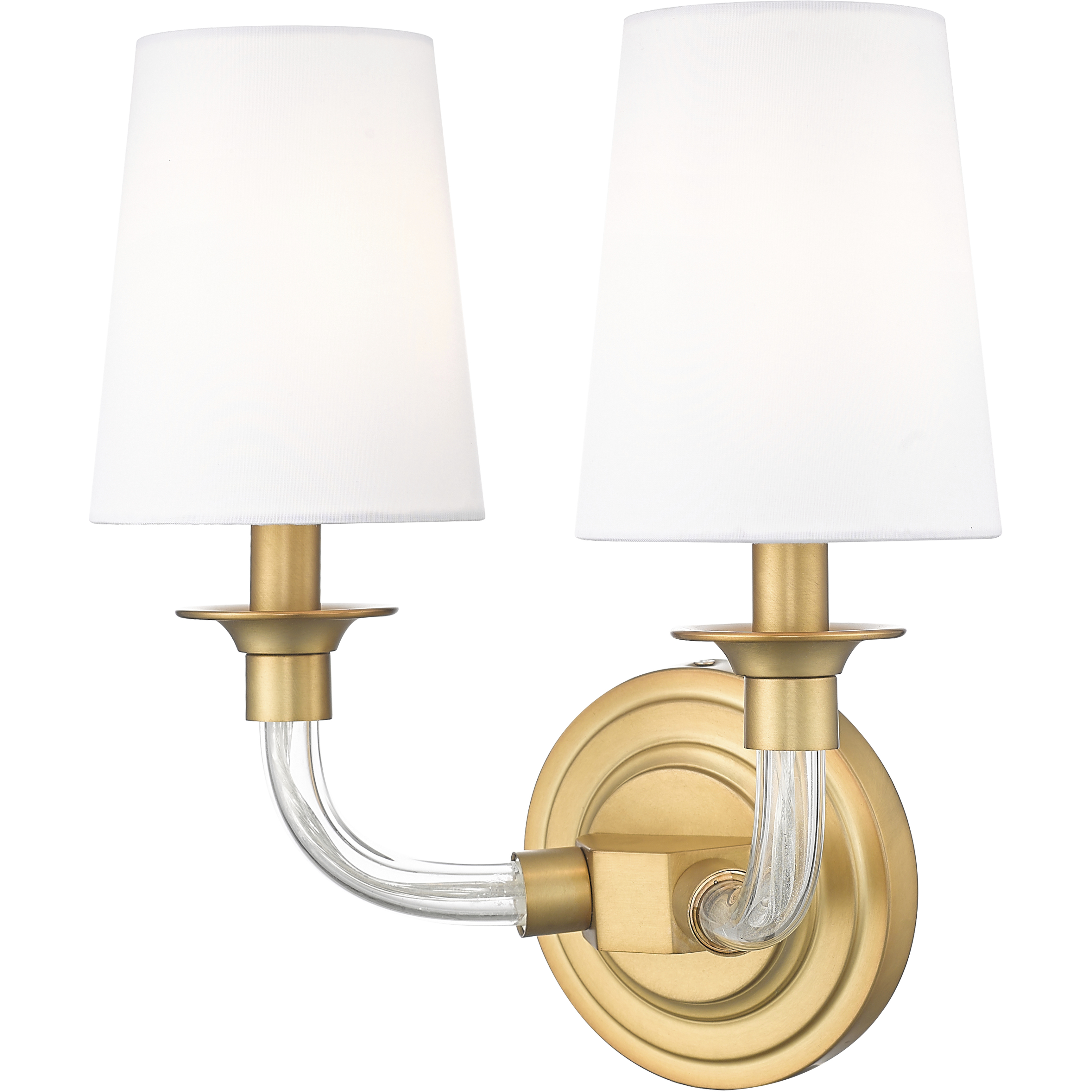 Katerina 2 Light 11.5 inch Rubbed Brass Wall Sconce Wall Light