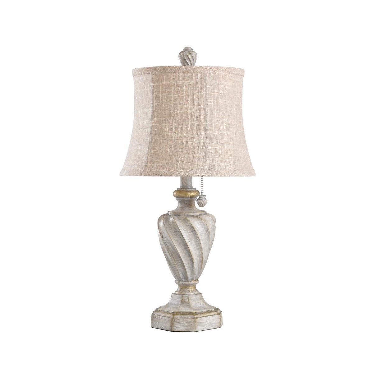 Signature 23.75 inch 40 watt Antique White Table Lamp Portable Light