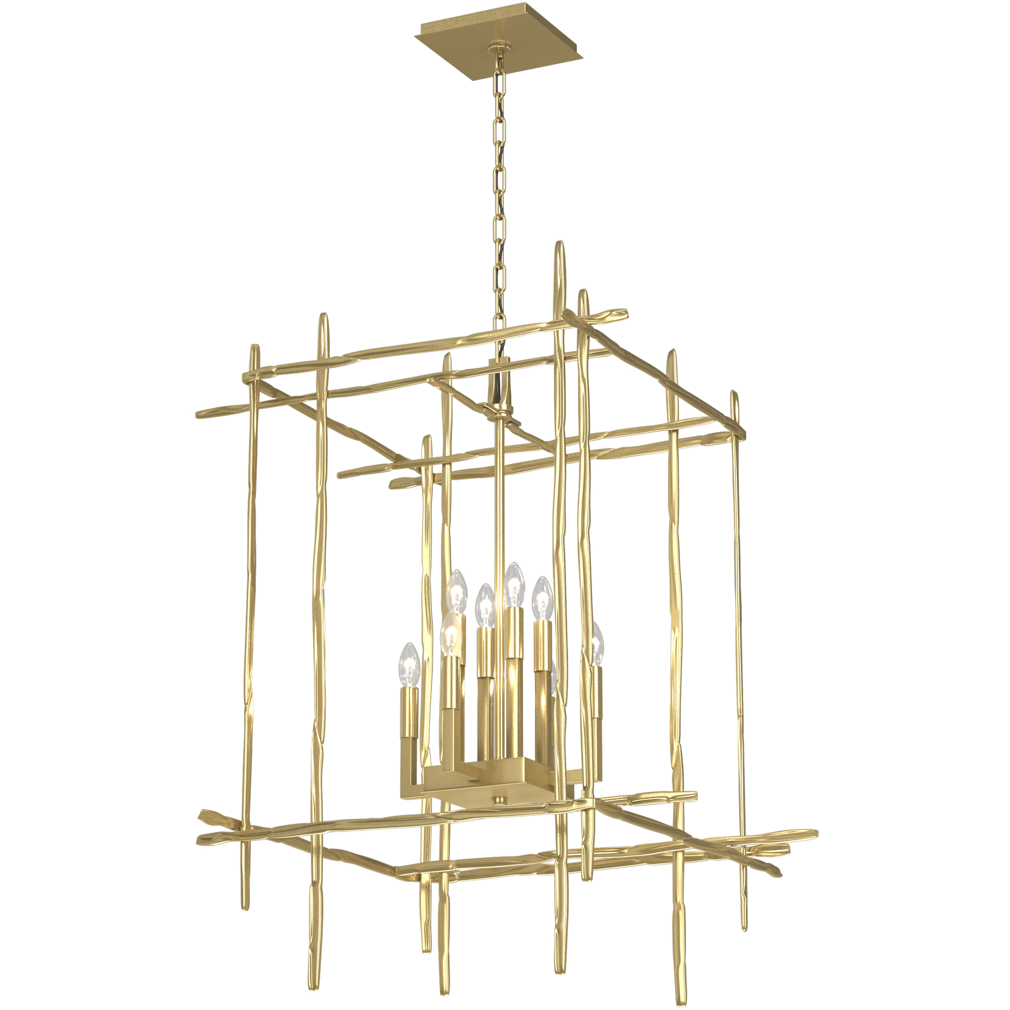 Tura 8 Light 28 inch Modern Brass Chandelier Ceiling Light, Large
