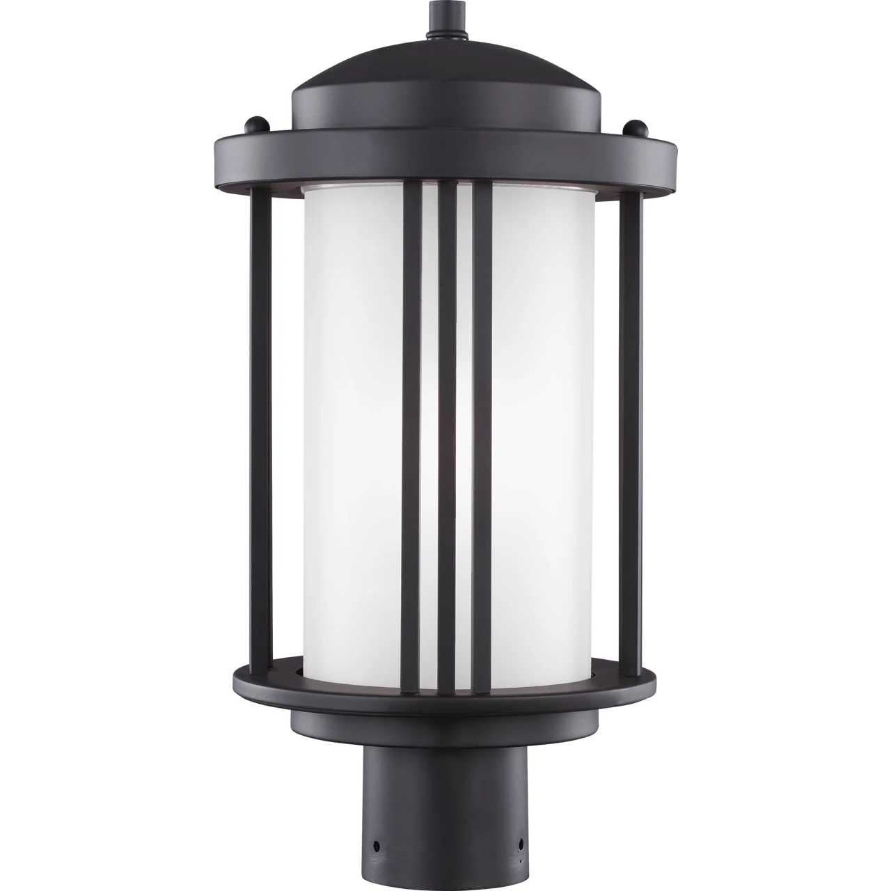 Crowell 1 Light 17 inch Black Outdoor Post Lantern