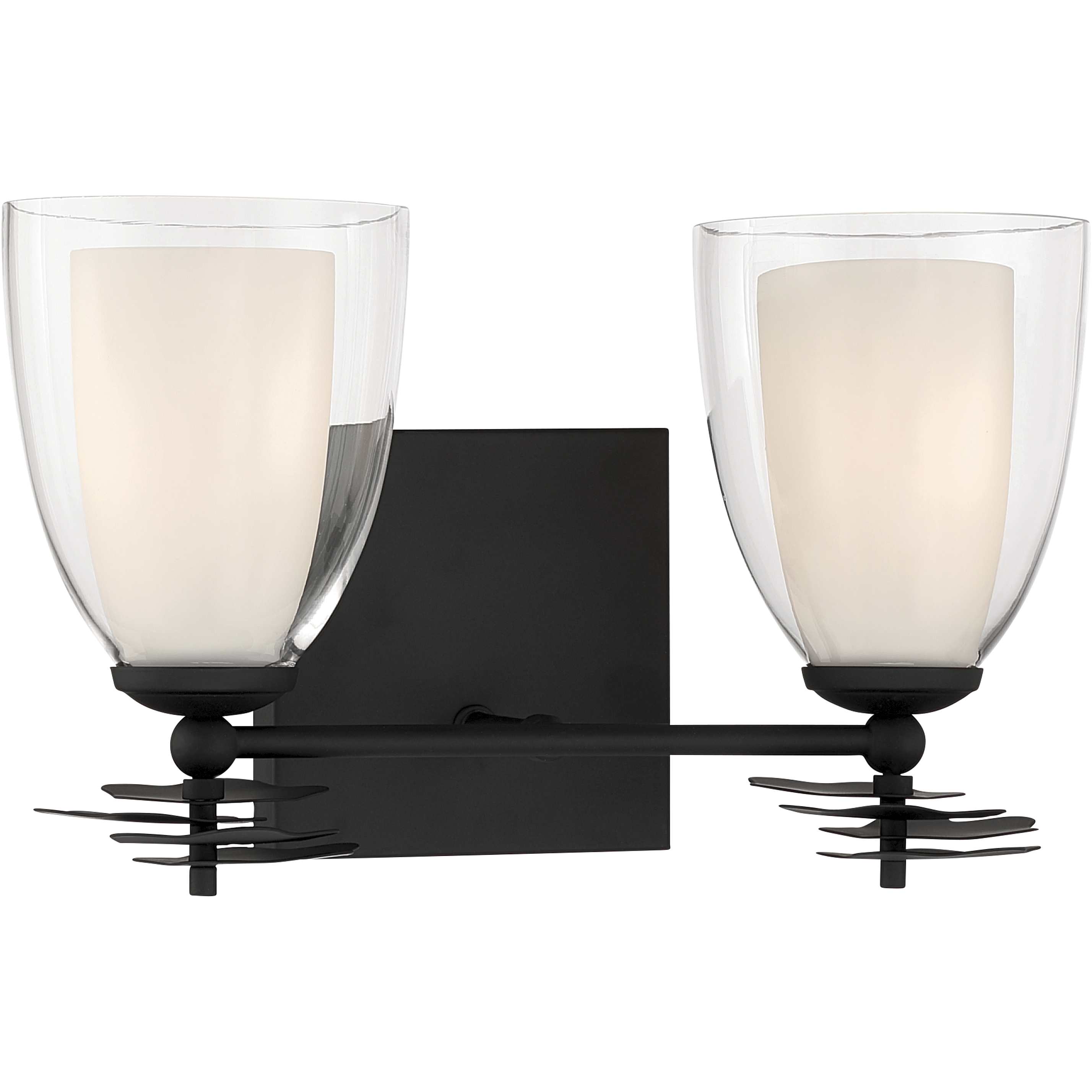 Elowen 2 Light 13.25 inch Dark Matte Black Vanity Wall Light