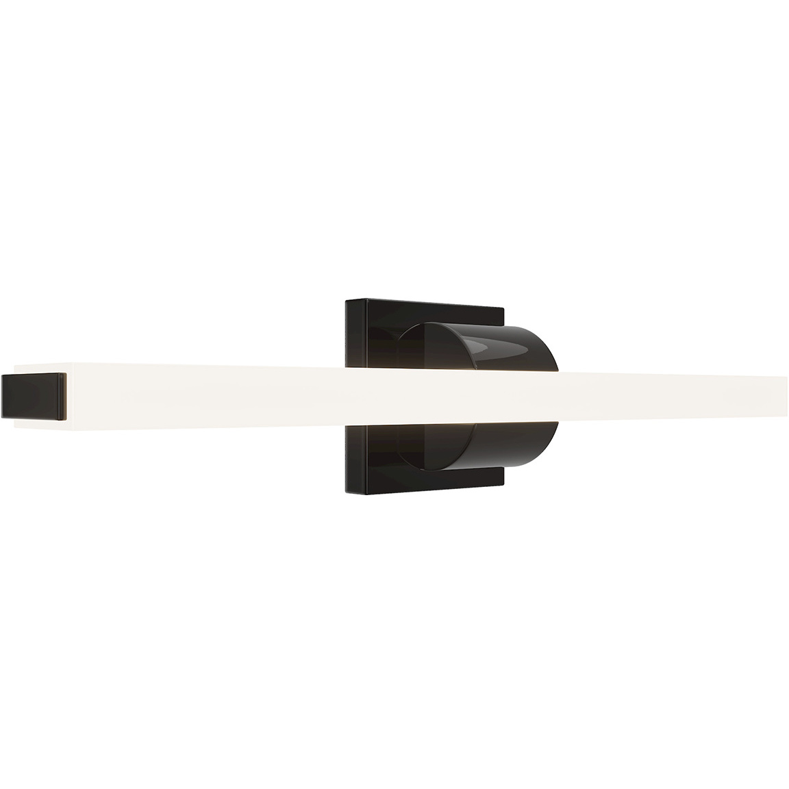 Flatte LED 24 inch Black Chrome Bath Vanity & Wall Light in Black/Chrome, dweLED
