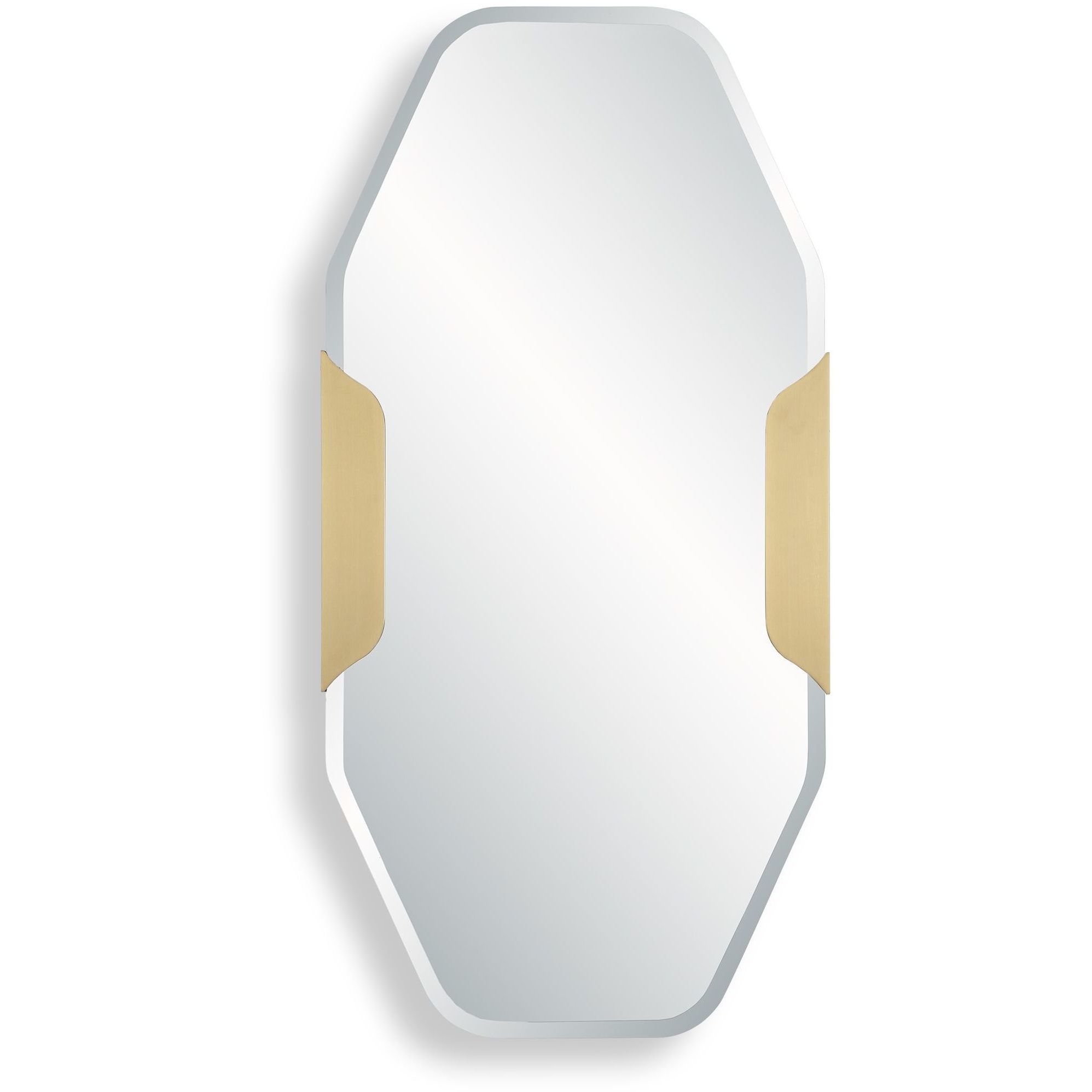 Makari 47.5 X 23.75 inch Antique Brass Mirror