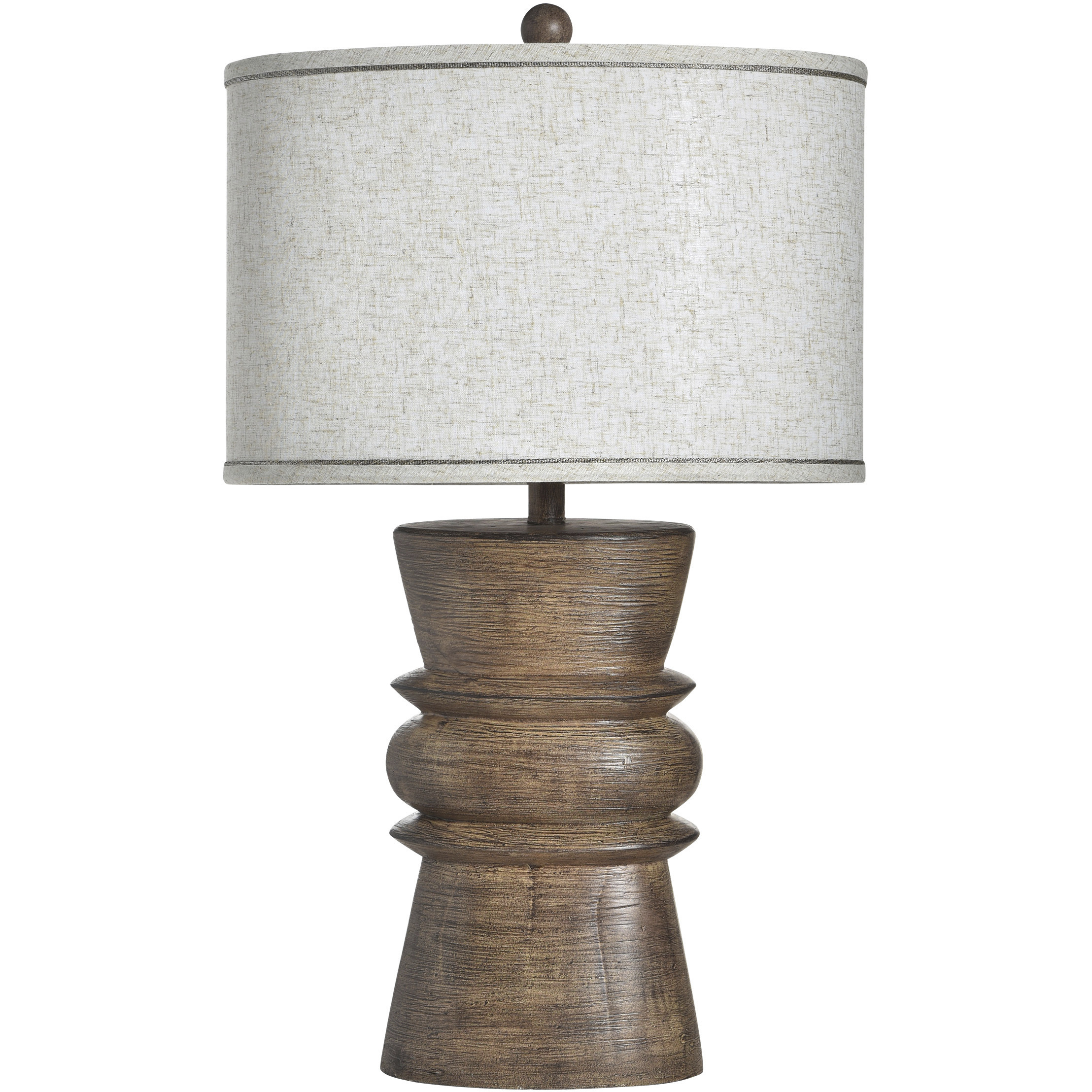 Branwell 28.75 inch 100 watt Brown and Light Grey Table Lamp Portable Light