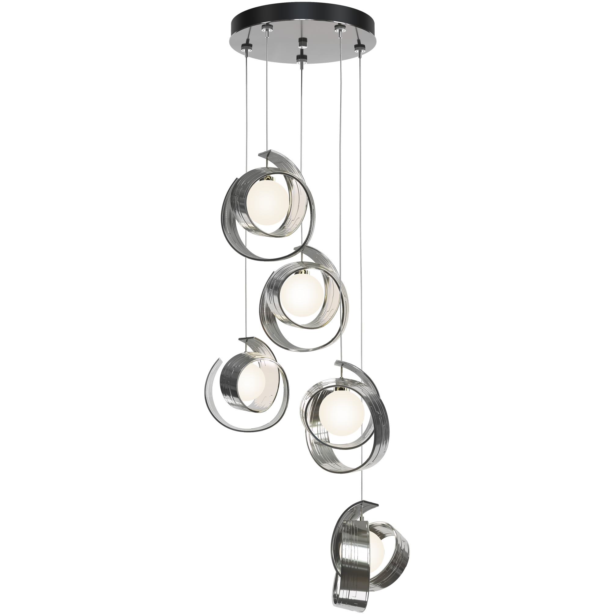 Riza 5 Light 19.1 inch Sterling Pendant Ceiling Light, Long