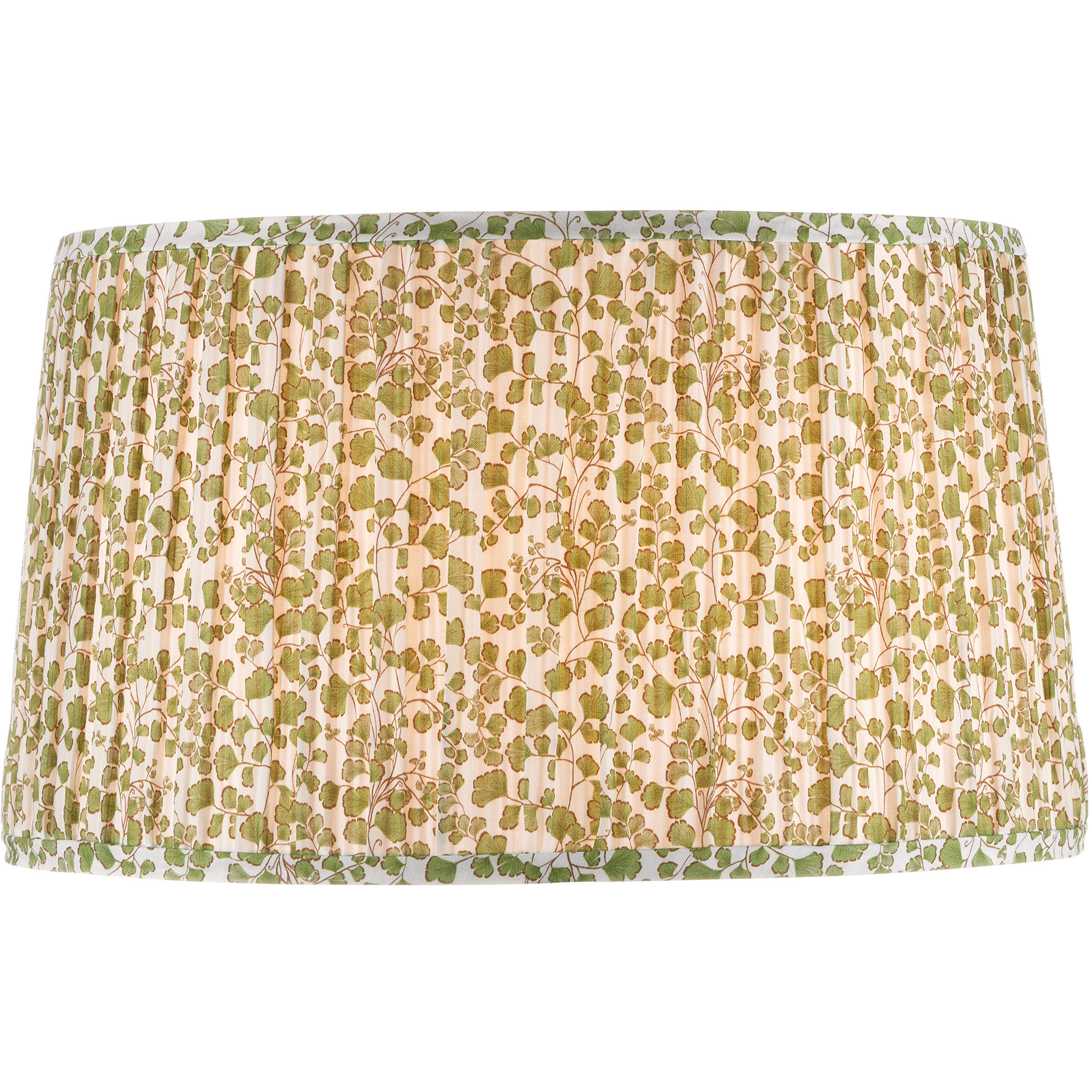 Maiden Fern Green and Ivory 18 inch Tapered Lamp Shade, Large