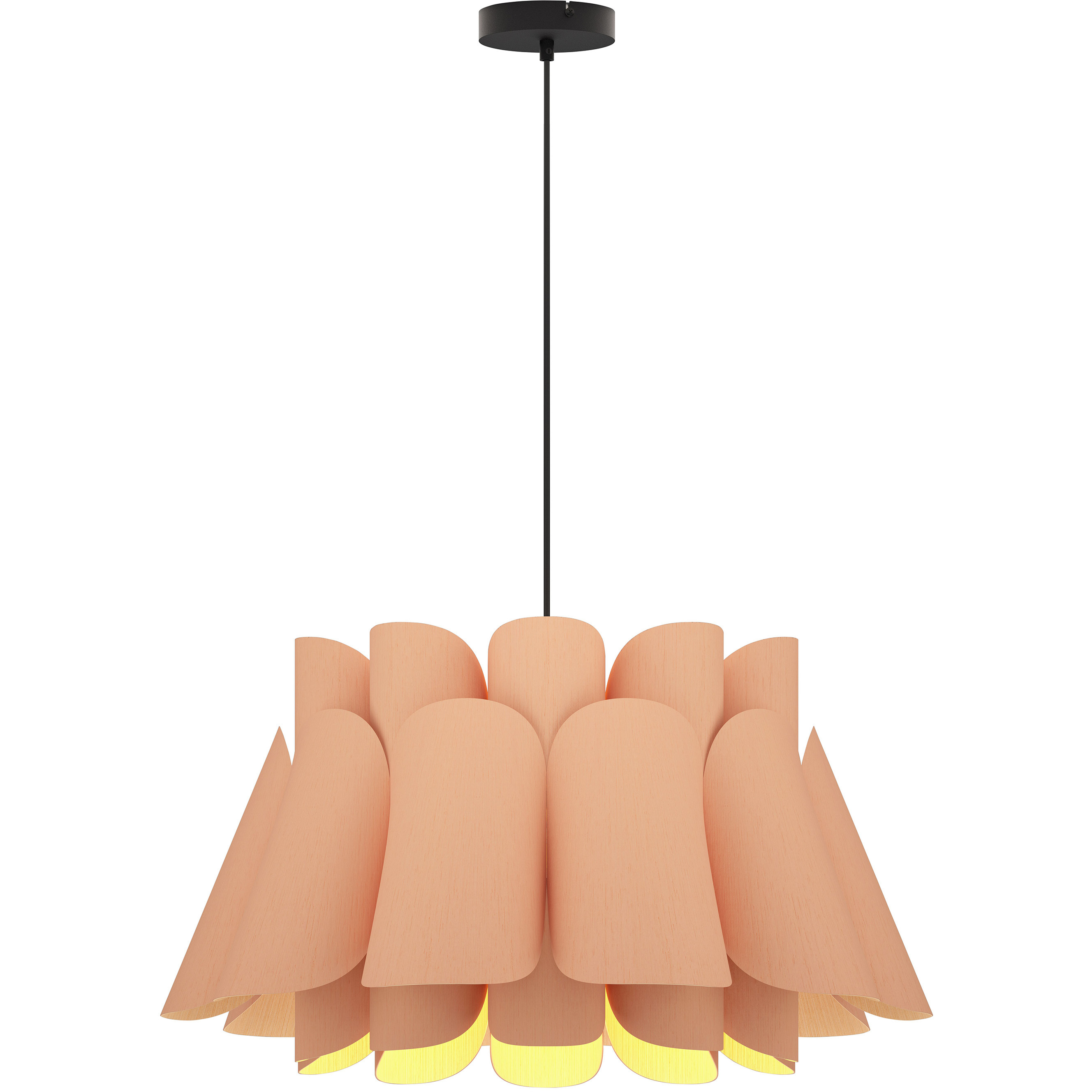 Federica 1 Light 26.8 inch Black Pendant Ceiling Light in Rose/Ash, WEP Collection