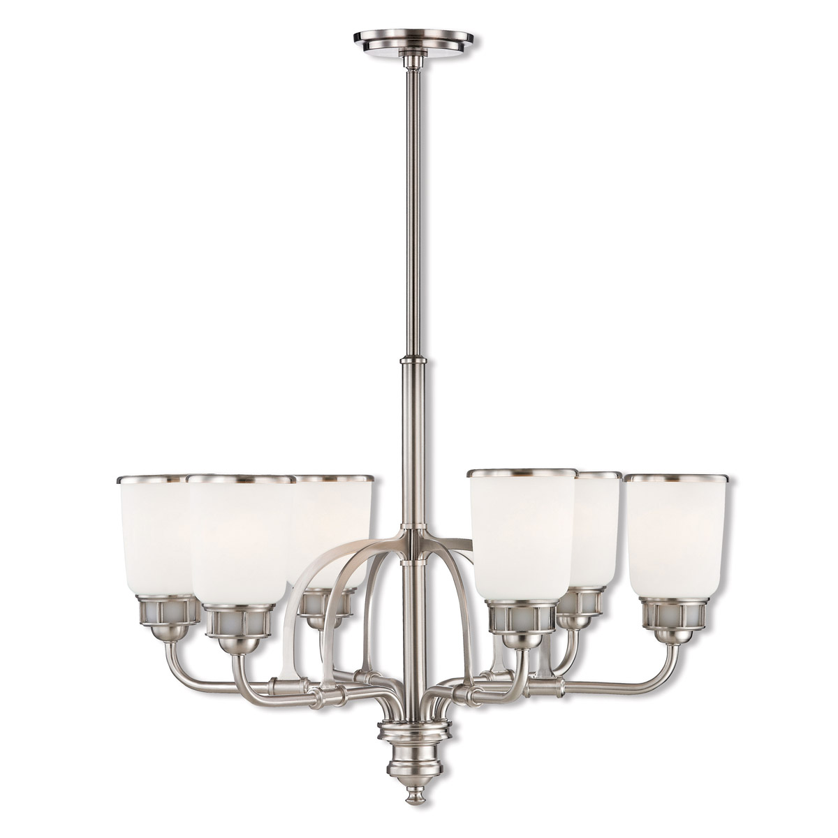 Lawrenceville 6 Light 26.25 inch Brushed Nickel Chandelier Ceiling Light