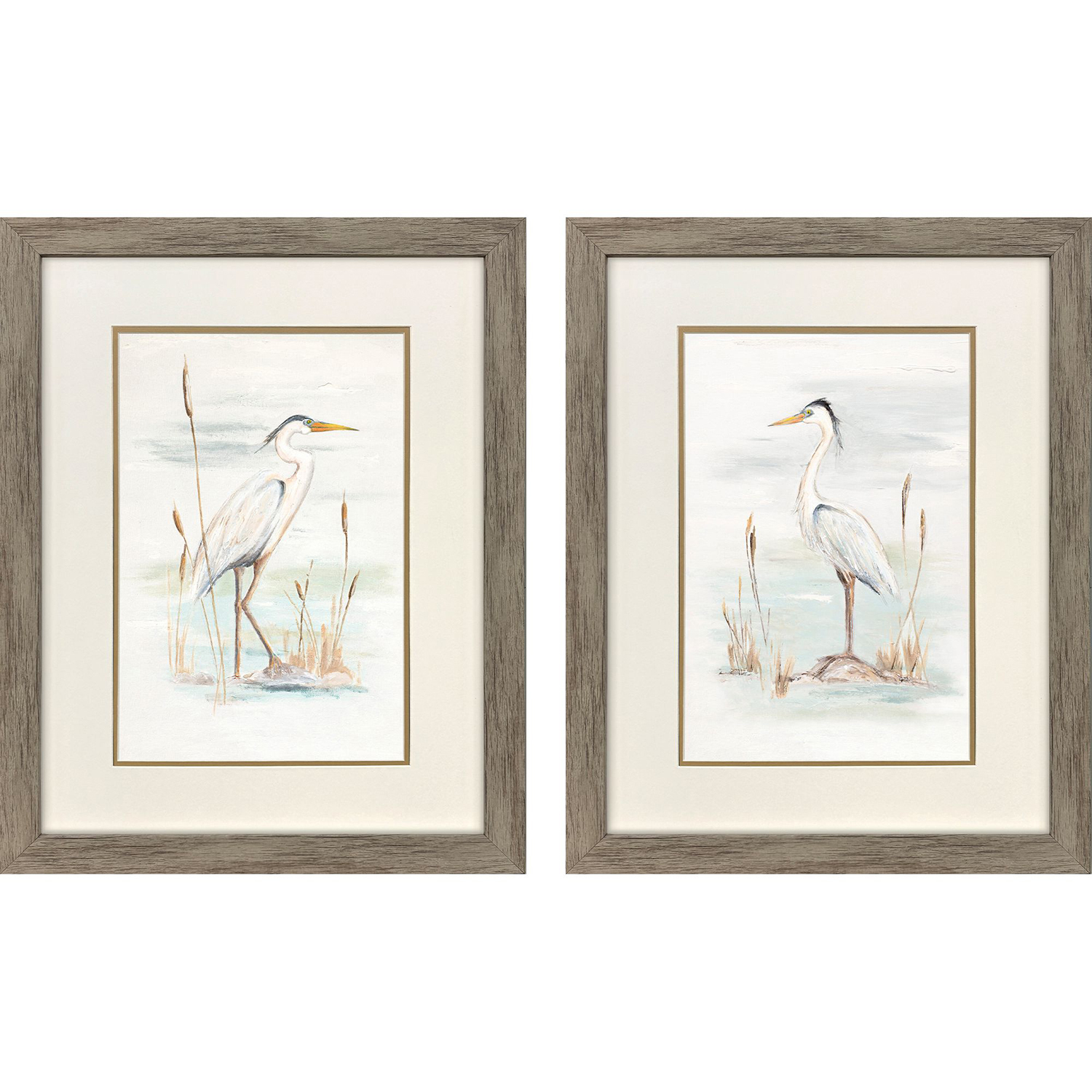 Heron Stance Multi and Beige and Brown and Blue Framed Art, Propac