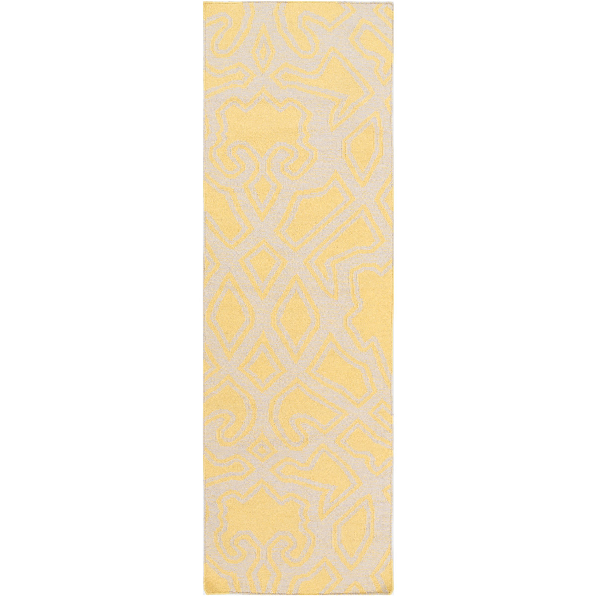 Paddington 96 X 30 inch Bright Yellow, Beige Rug