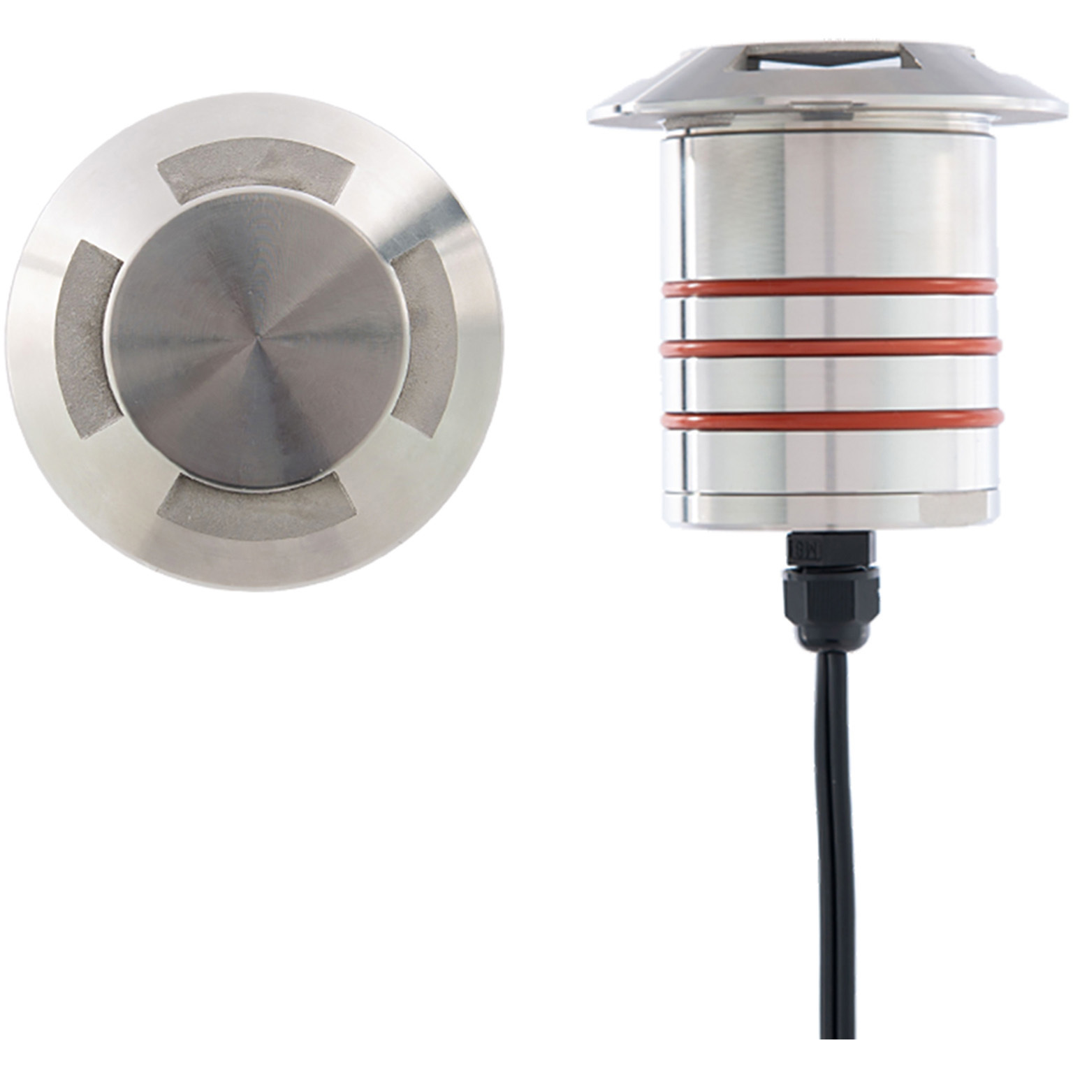 Inground Recessed Light 12 4.1 watt Stainless Steel Path Indicator Light in 2700K Warm LED, WAC Landscape
