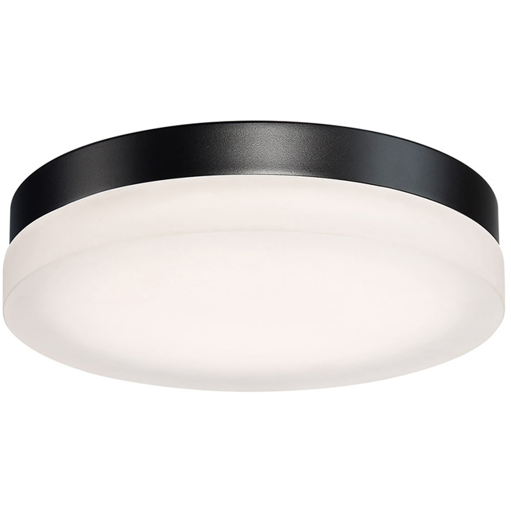 Circa LED 11 inch Black Flush Mount Ceiling Light in 3500K, 11in.