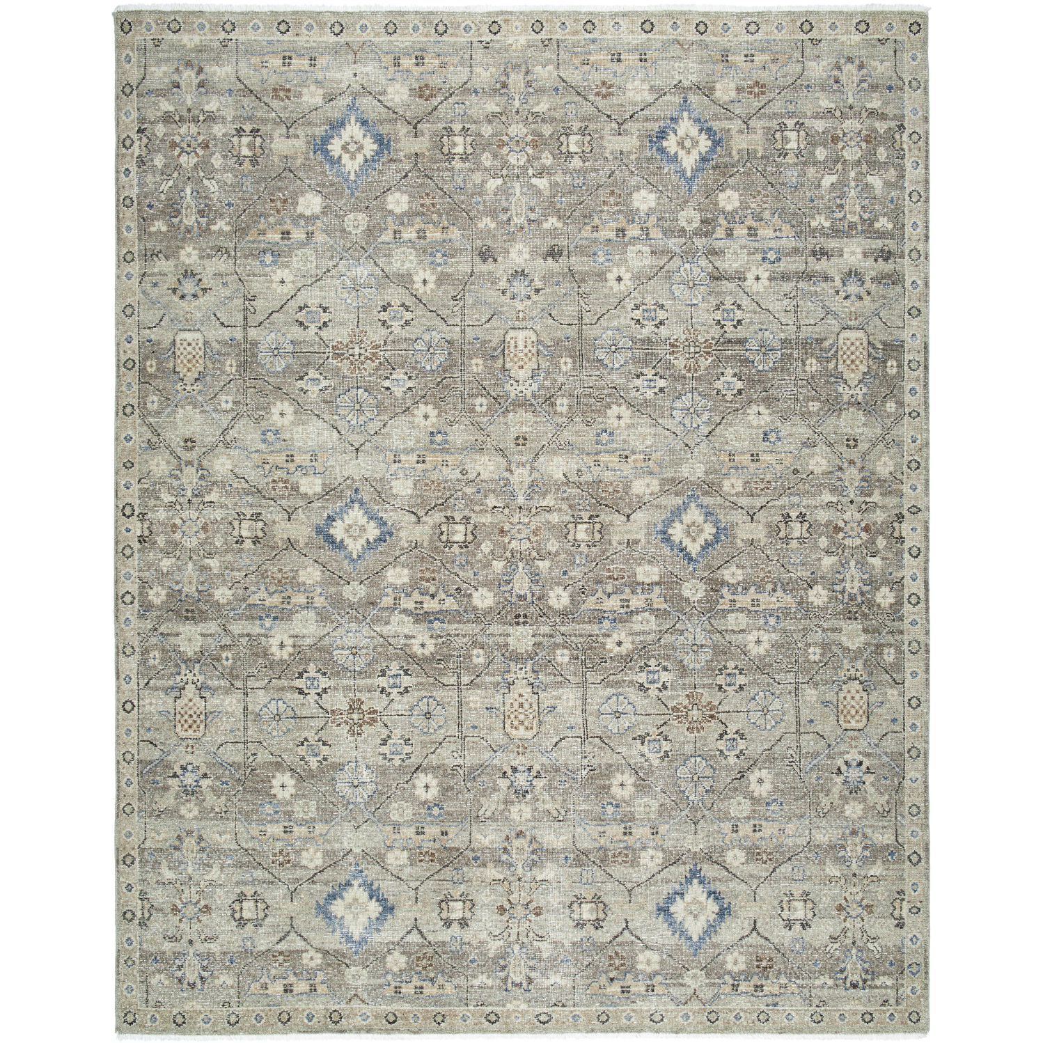 Anelka 144 X 108 inch Sterling Grey / Metallic - Silver / Grey / Light Silver Handmade Rug in 9 x 12