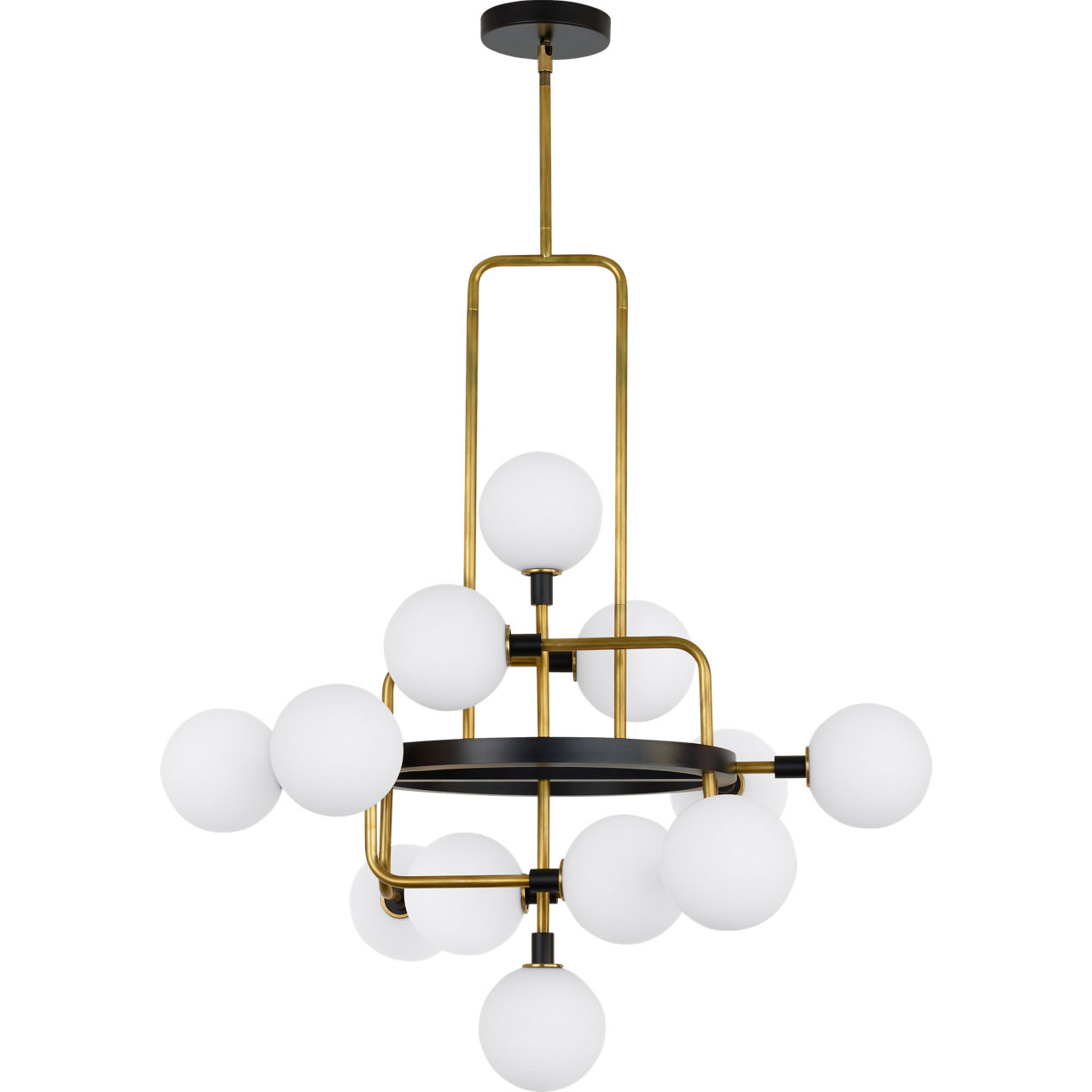 Sean Lavin Viaggio LED 30.2 inch Opal/Brass Chandelier Ceiling Light in LED 90 CRI 3000K